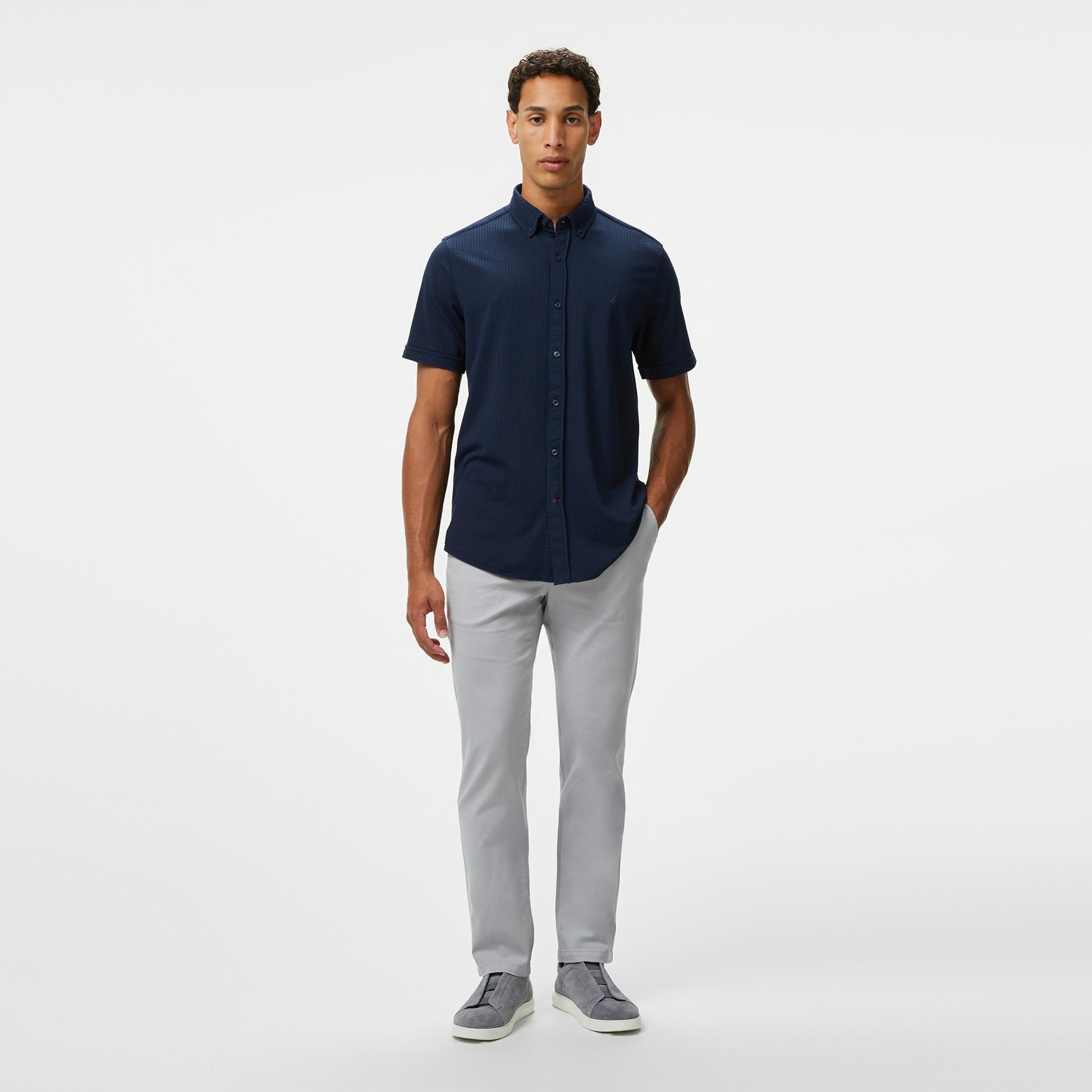 Nautica Erkek Gri Slim Fit Chino Pantolon