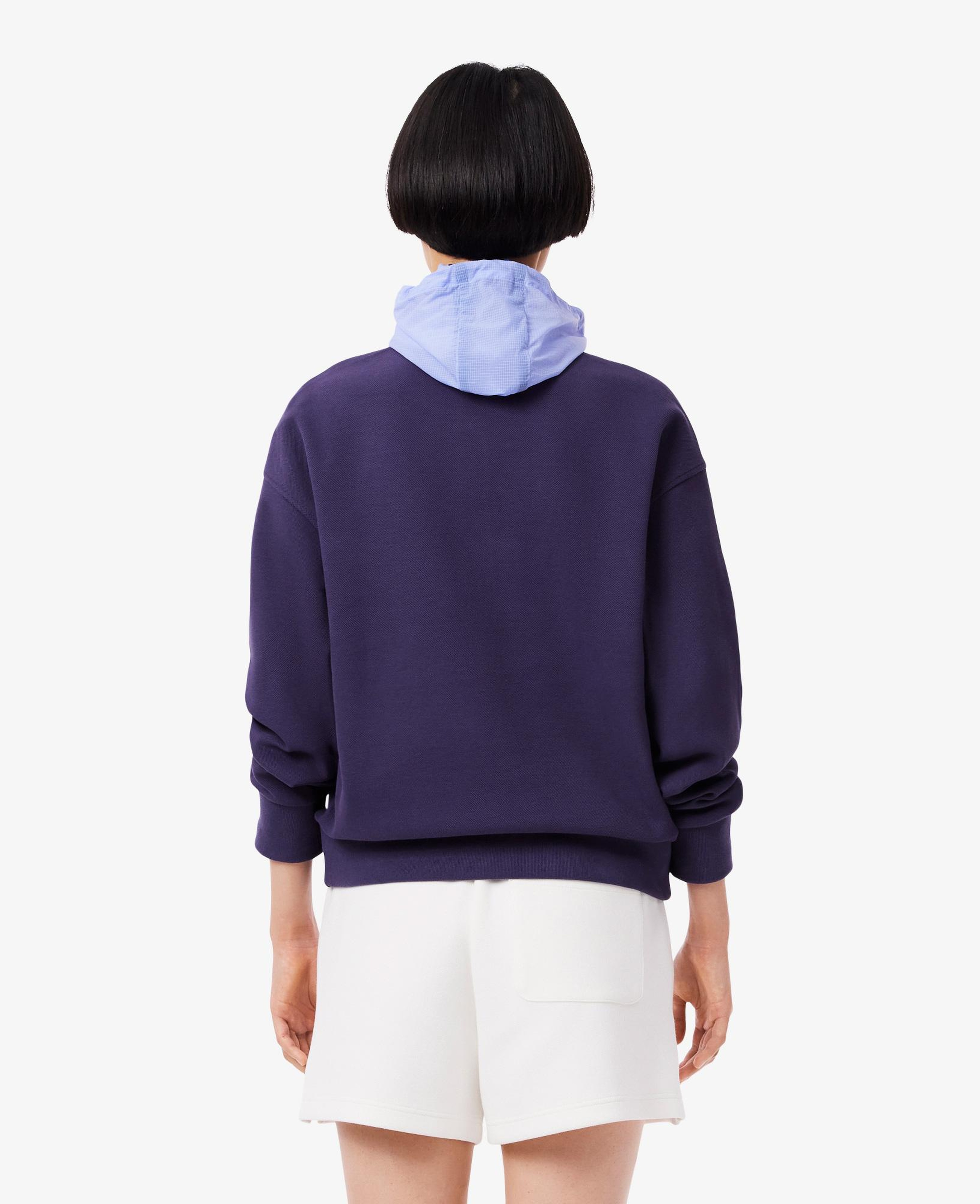 Lacoste Relaxed Fit Yarım Fermuarlı Kadın Mor Sweatshirt