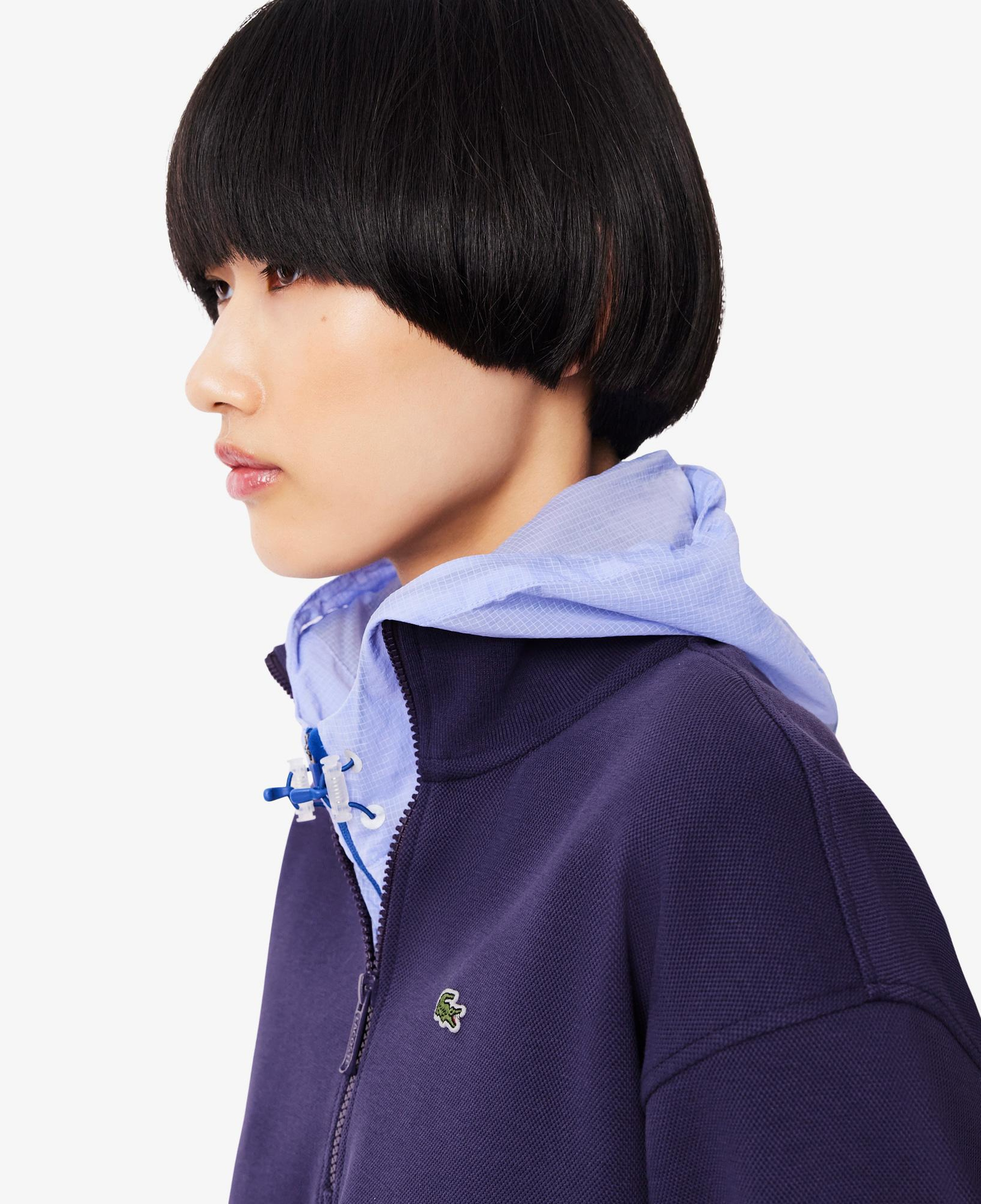 Lacoste Relaxed Fit Yarım Fermuarlı Kadın Mor Sweatshirt
