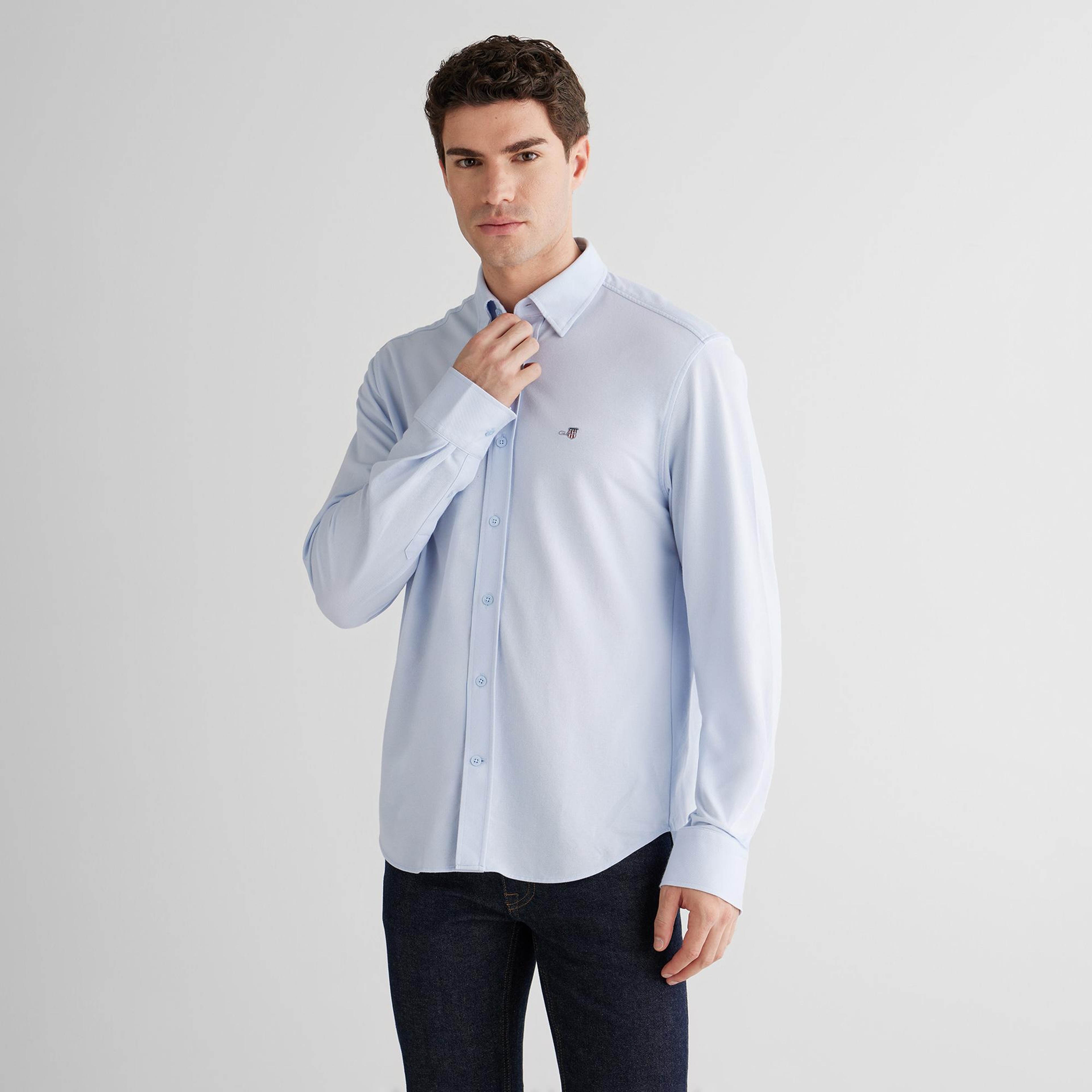 GANT Erkek Mavi Regular Fit Gömlek