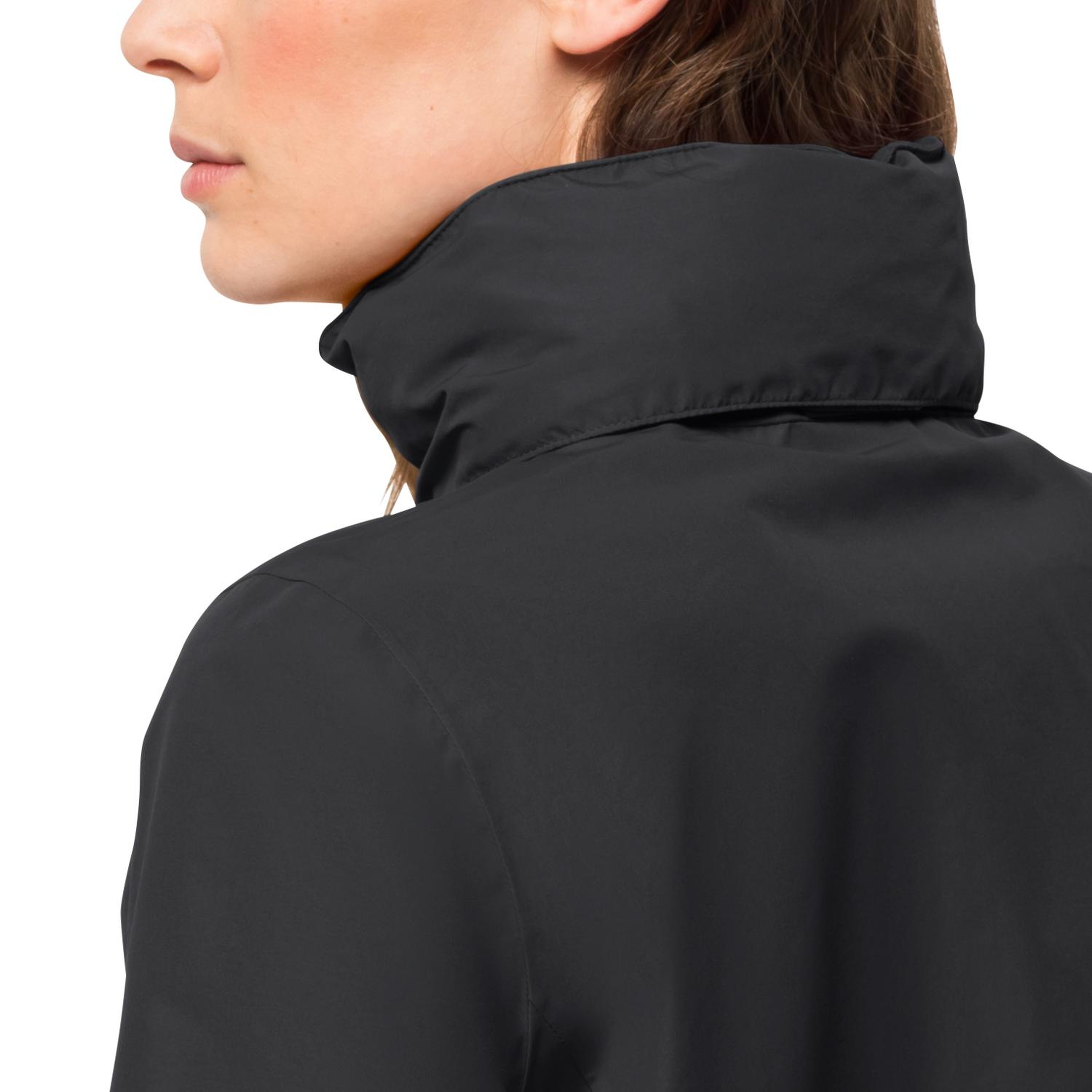Jack Wolfskin Stormy Point 2L Kadın Siyah Outdoor Ceketi