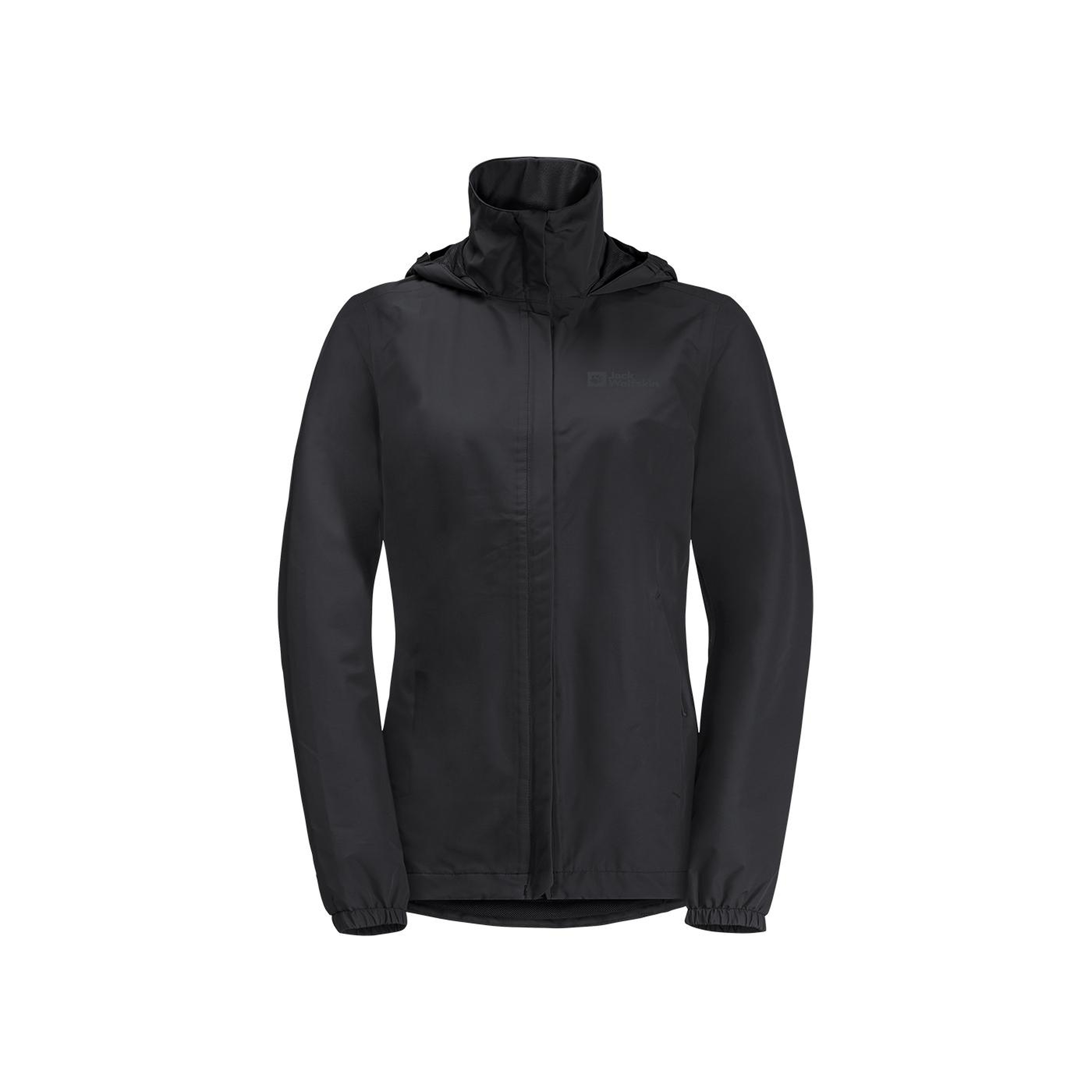 Jack Wolfskin Stormy Point 2L Kadın Siyah Outdoor Ceketi