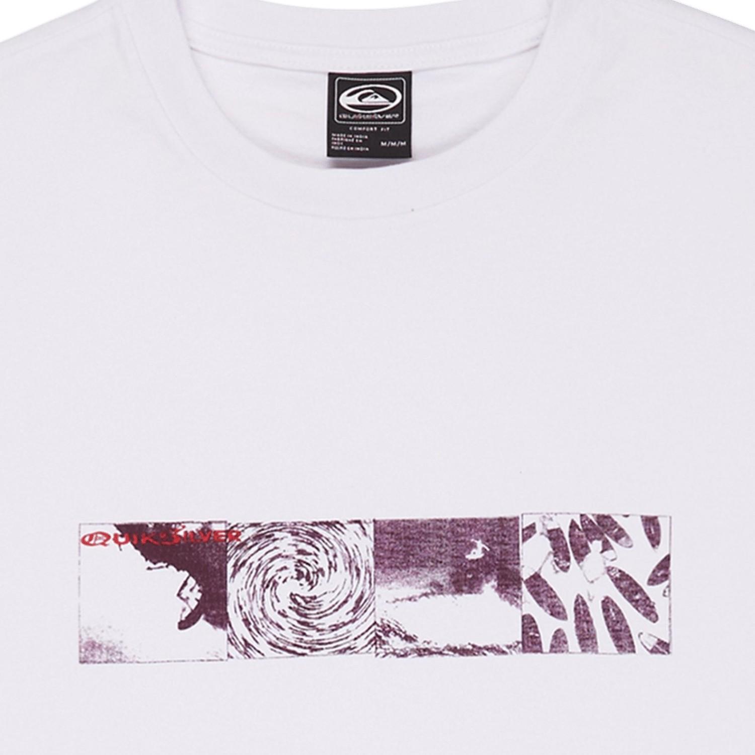Quiksilver Mercury Vortex Erkek Beyaz Tişört