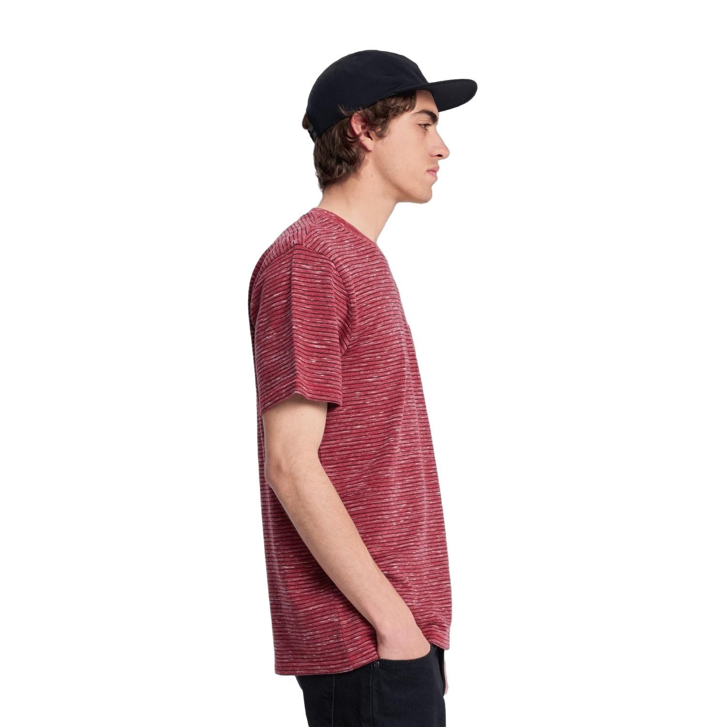 Quiksilver Lopaz Striped Erkek Kırmızı Tişört
