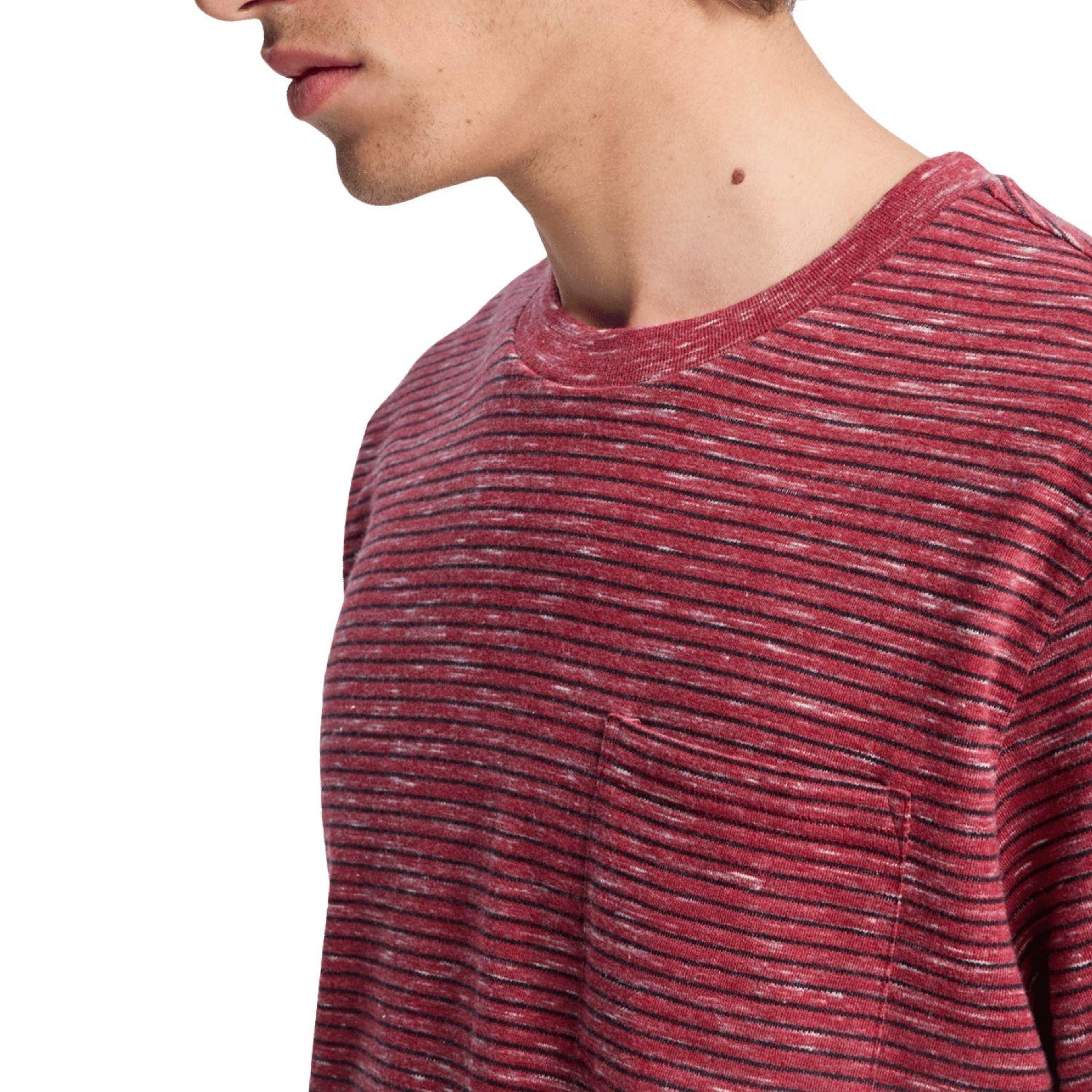 Quiksilver Lopaz Striped Erkek Kırmızı Tişört