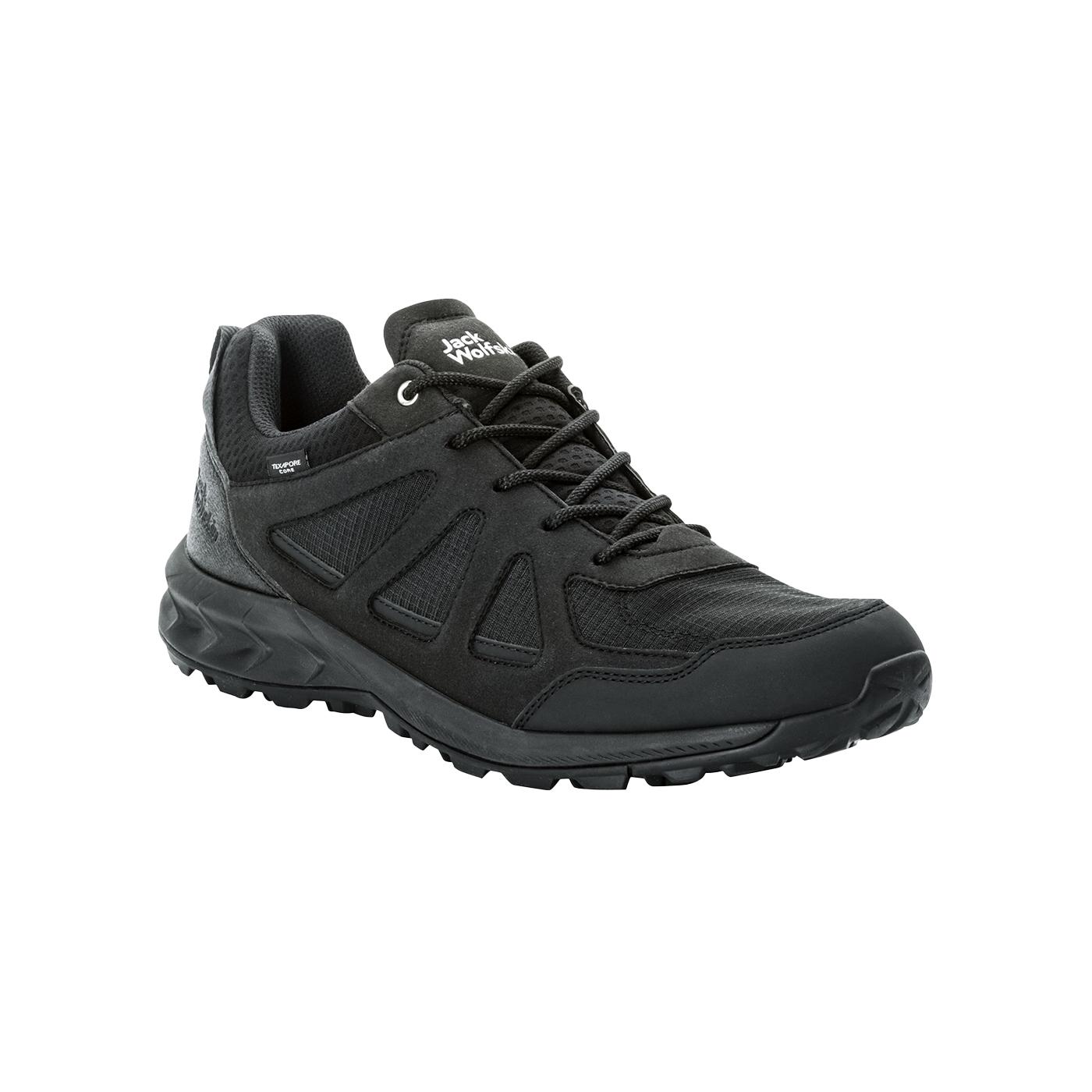 Jack Wolfskin Woodland 2 Texapore Low Erkek Siyah Outdoor Ayakkabı