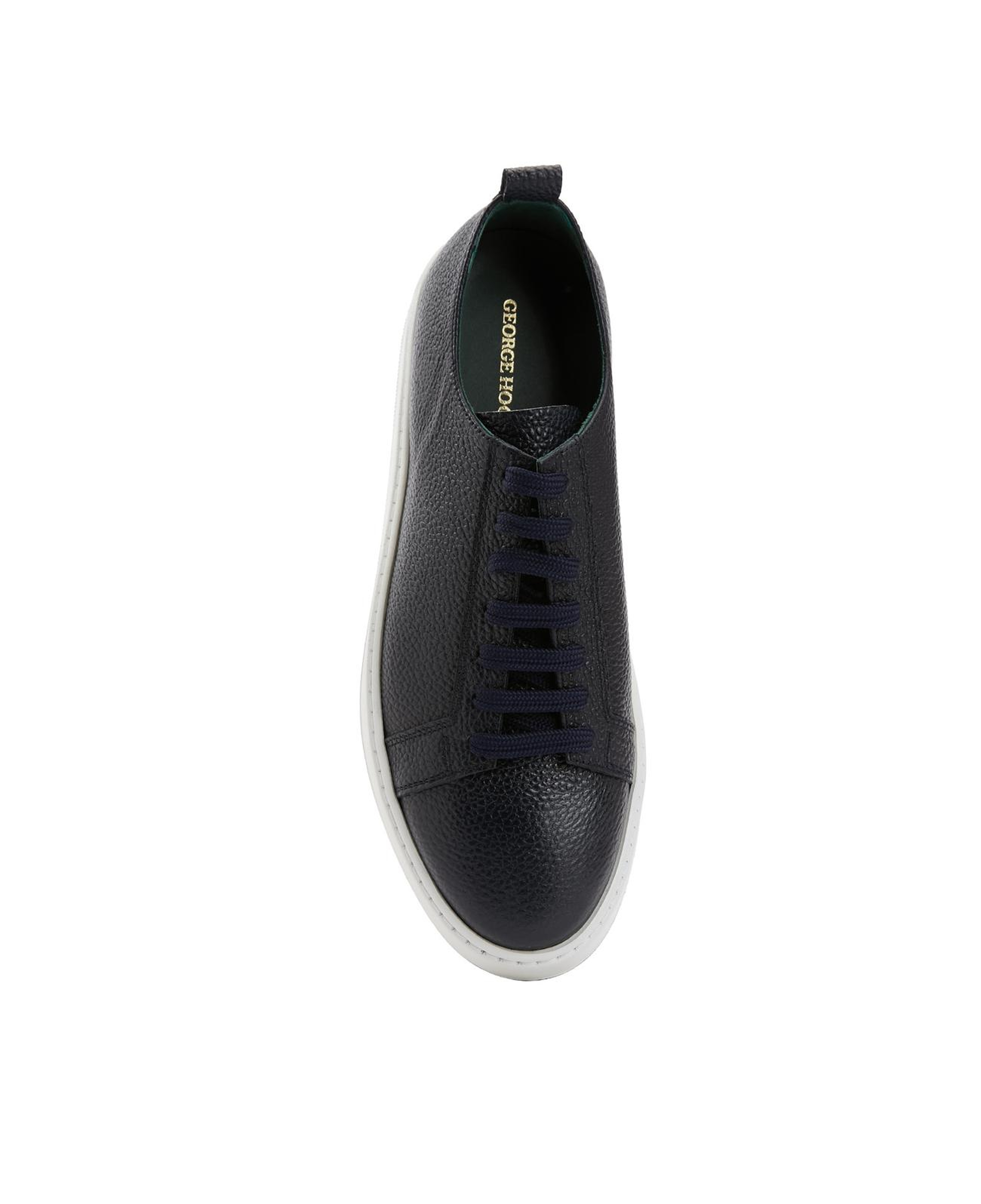 George Hogg Erkek Koyu Lacivert Desenli Deri Sneaker