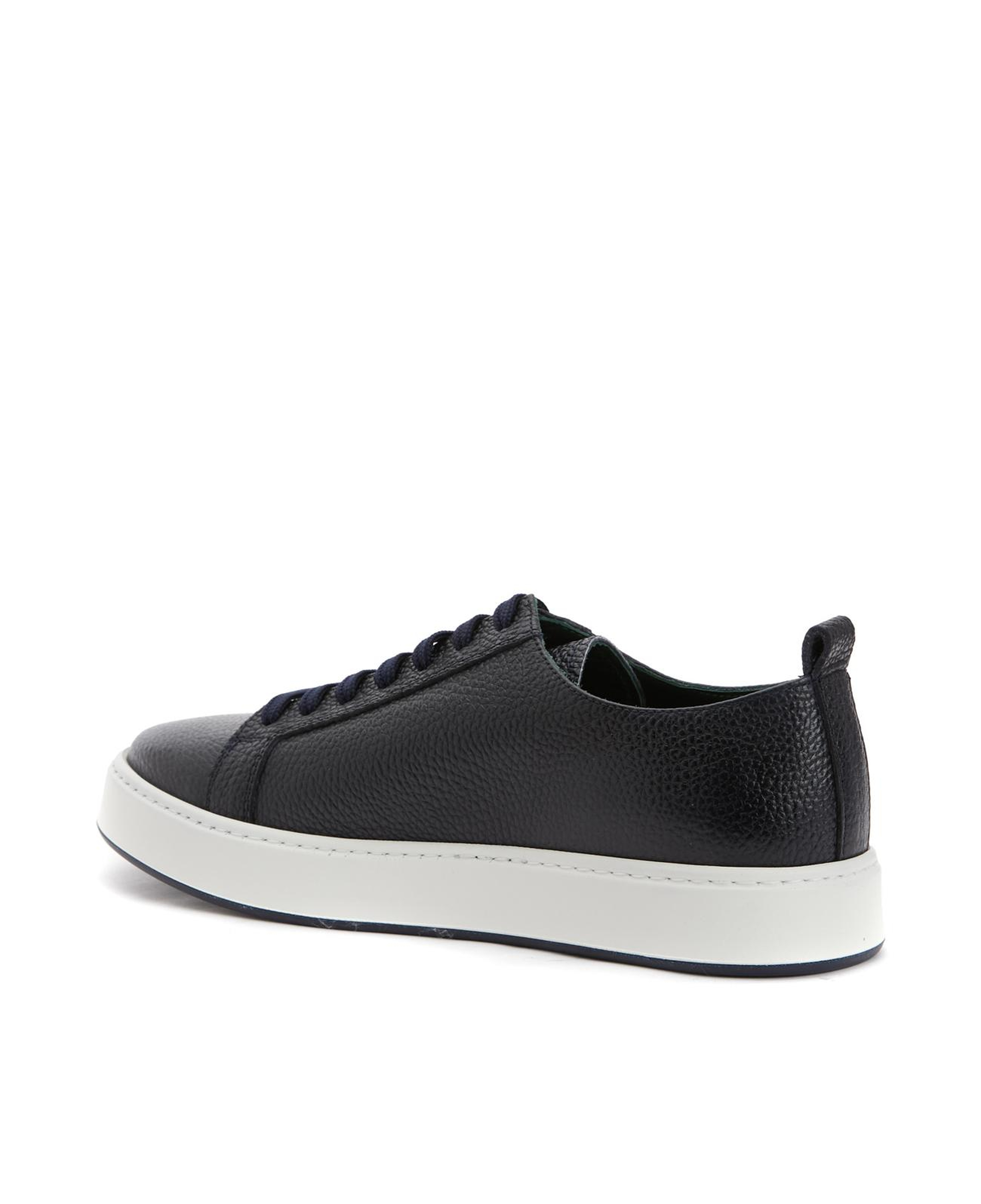 George Hogg Erkek Koyu Lacivert Desenli Deri Sneaker