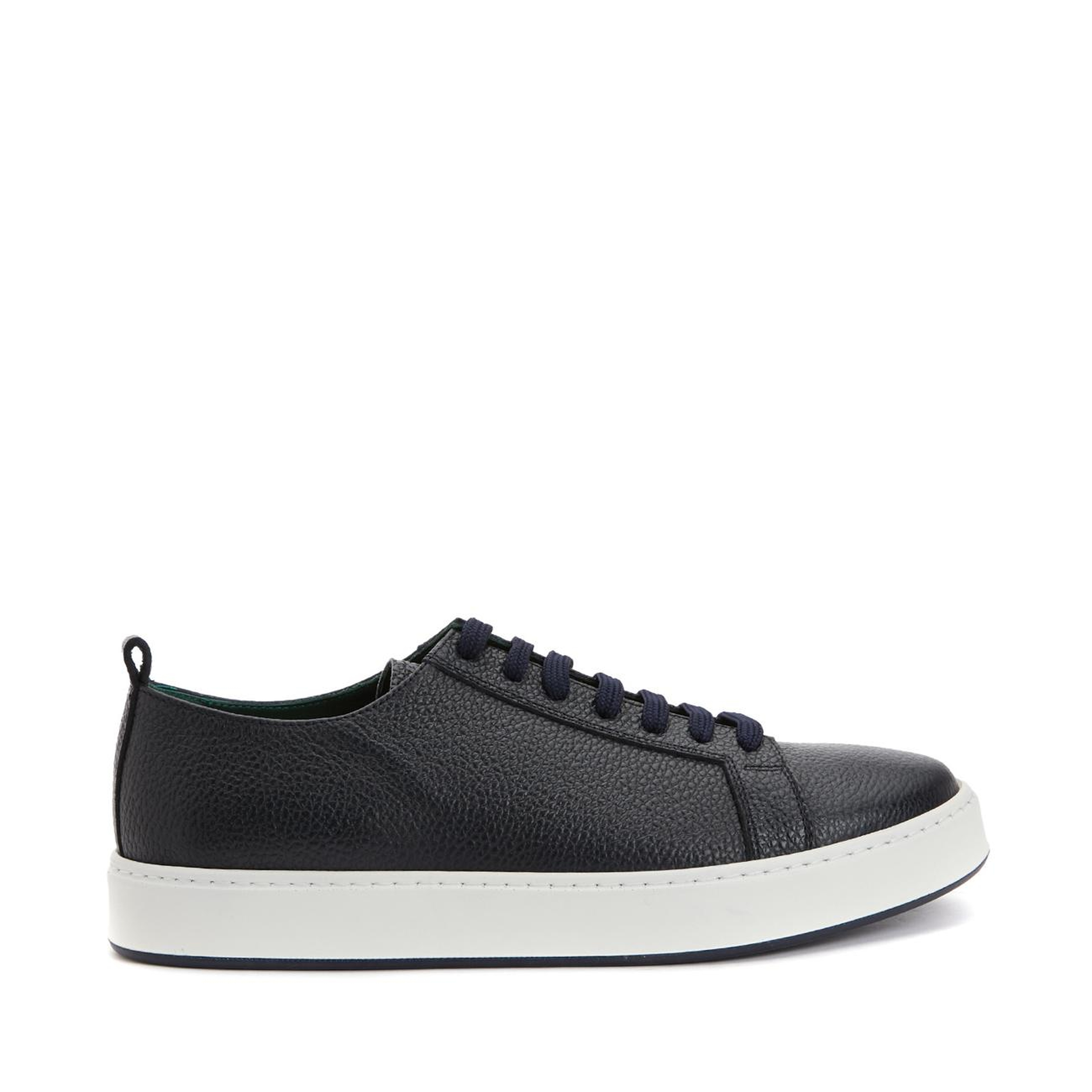 George Hogg Erkek Koyu Lacivert Desenli Deri Sneaker