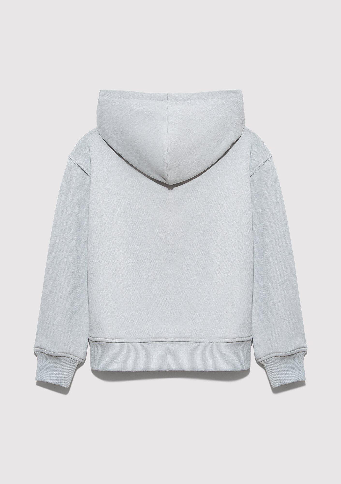 Mavi Mavi Logo Baskılı Kapüşonlu Gri Sweatshirt 7S10179-70075