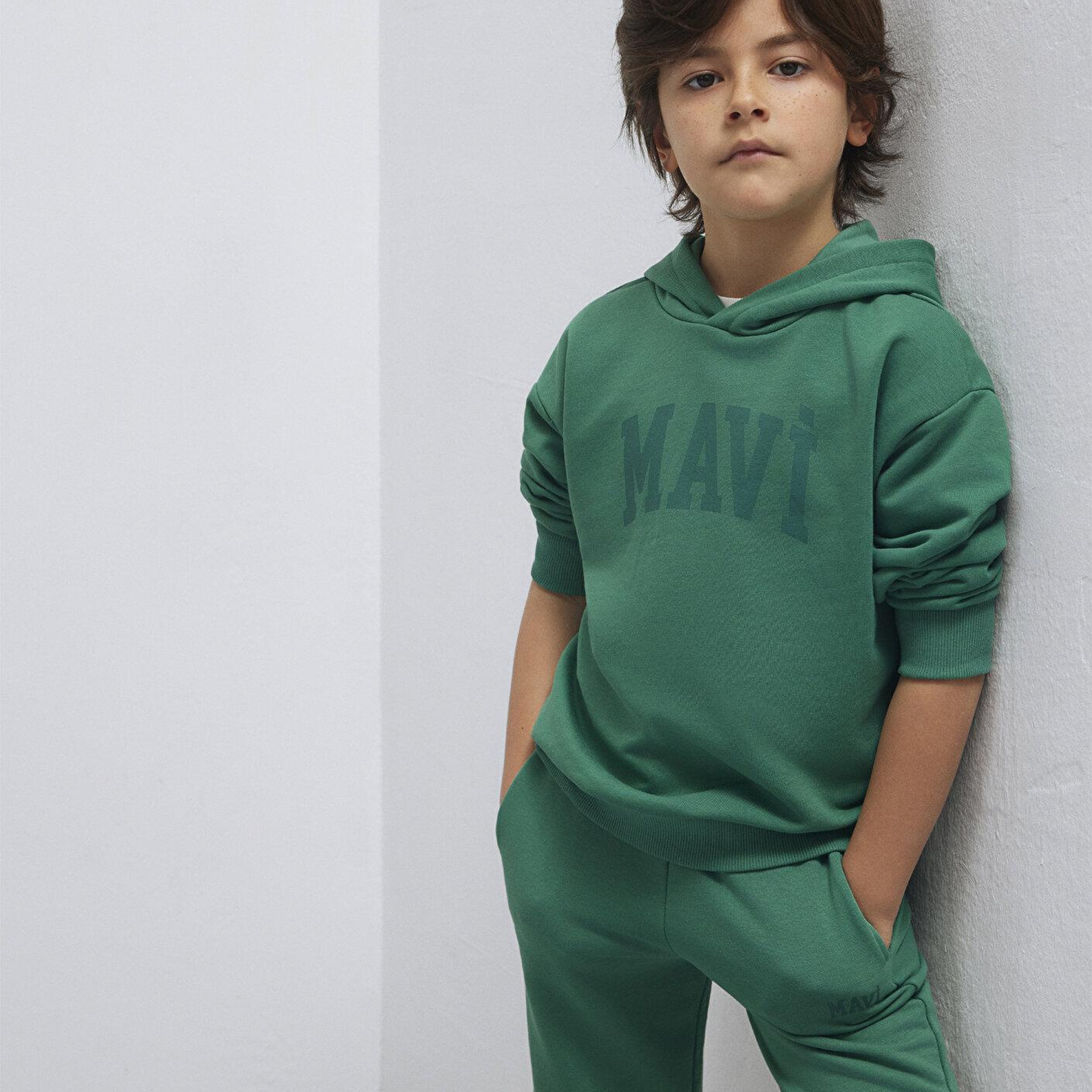 Mavi Mavi Logo Baskılı Yeşil Sweatshirt 6S10143-71697
