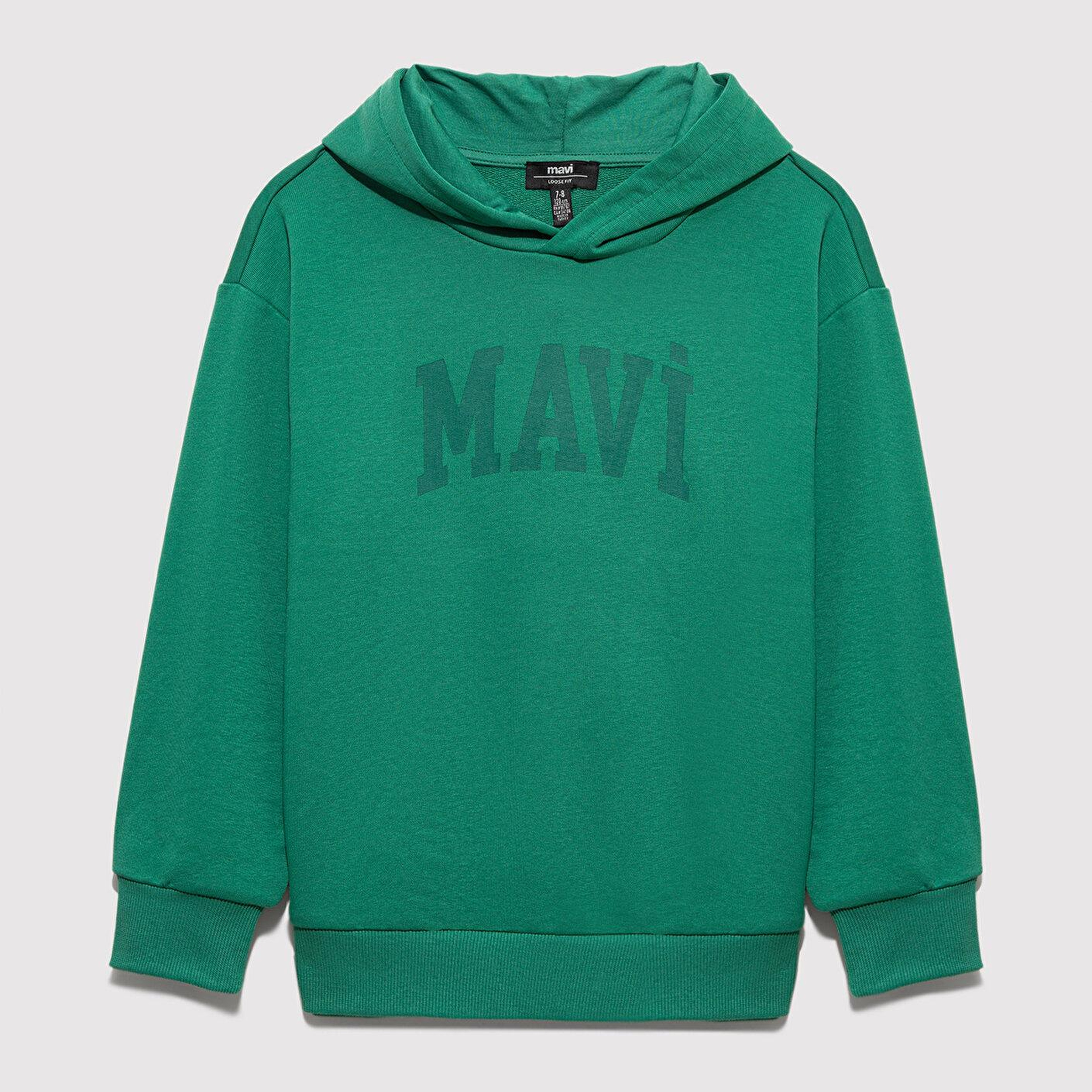 Mavi Mavi Logo Baskılı Yeşil Sweatshirt 6S10143-71697