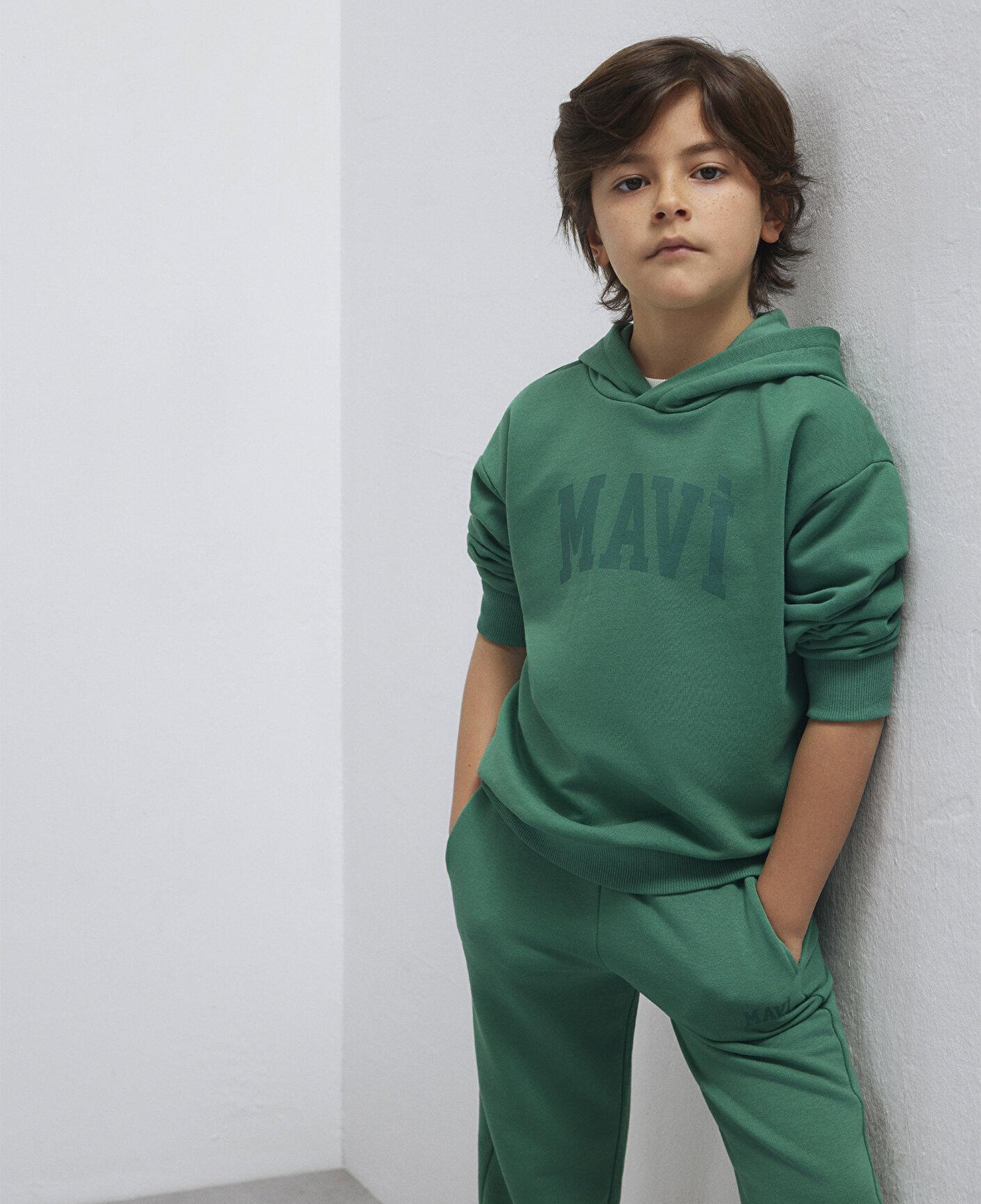 Mavi Mavi Logo Baskılı Yeşil Sweatshirt 6S10143-71697