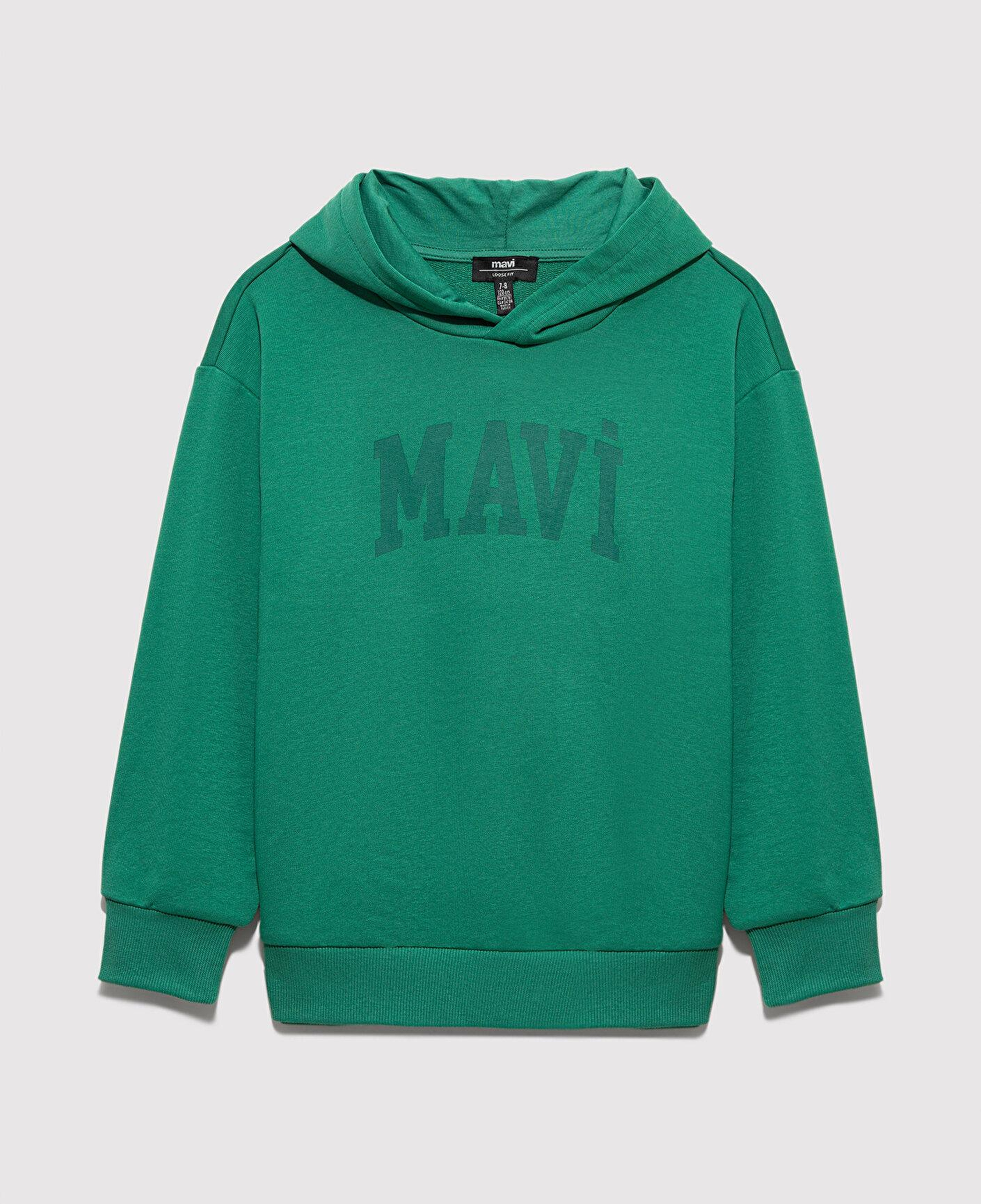 Mavi Mavi Logo Baskılı Yeşil Sweatshirt 6S10143-71697