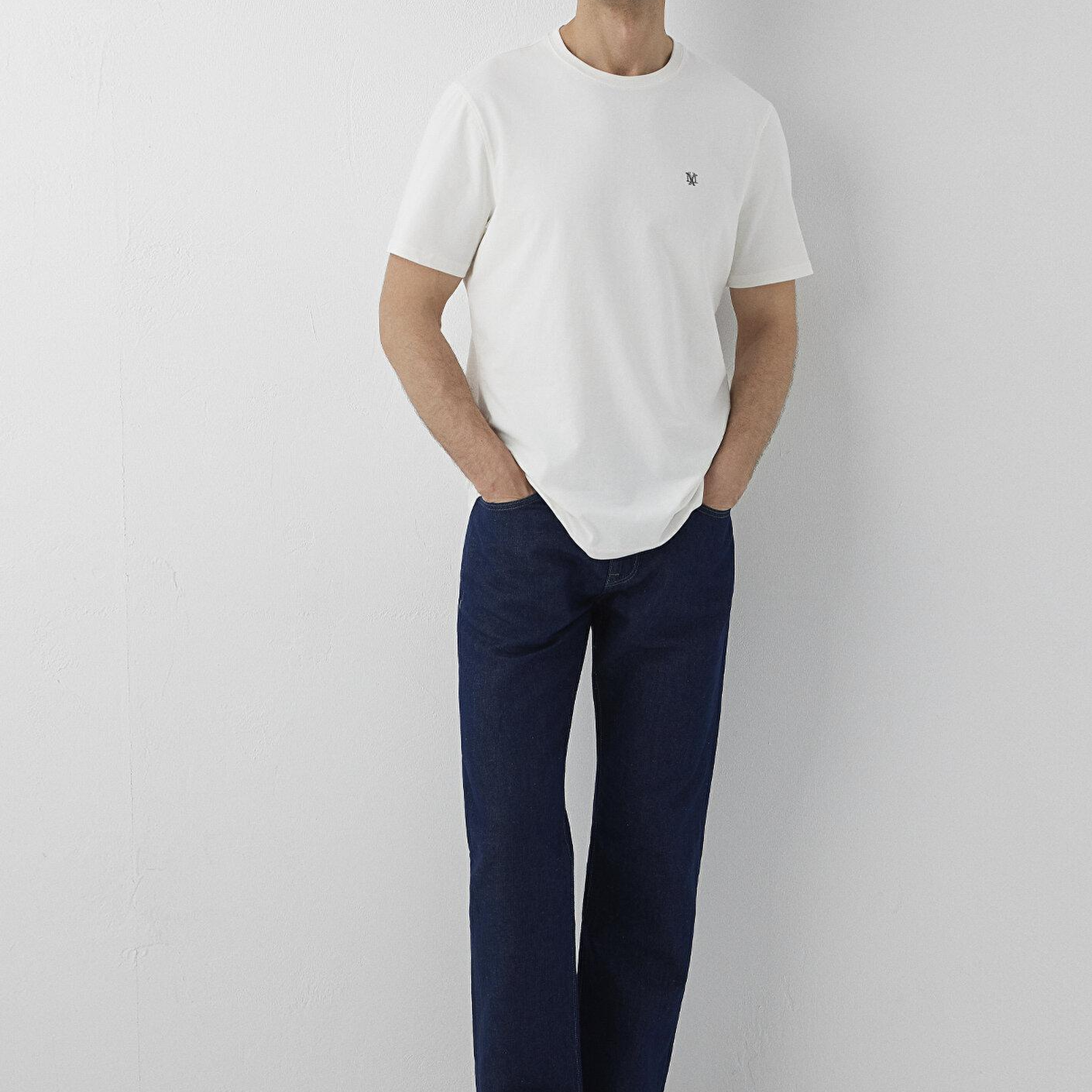 Mavi Gri Basic Tişört Regular Fit / Normal Kesim 0612736-71609