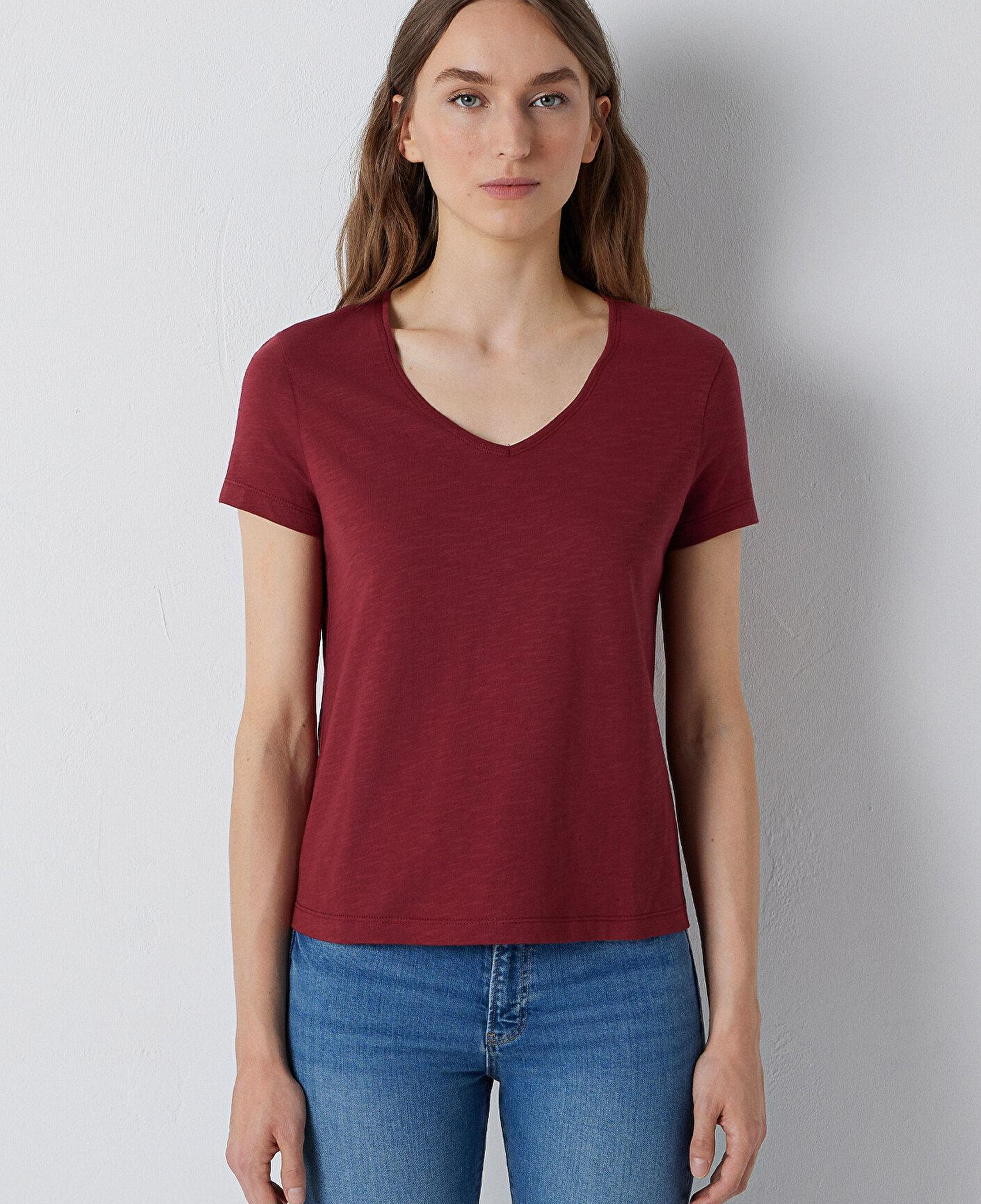 Mavi Kırmızı Basic Tişört Slim Fit / Dar Kesim 1614176-85347