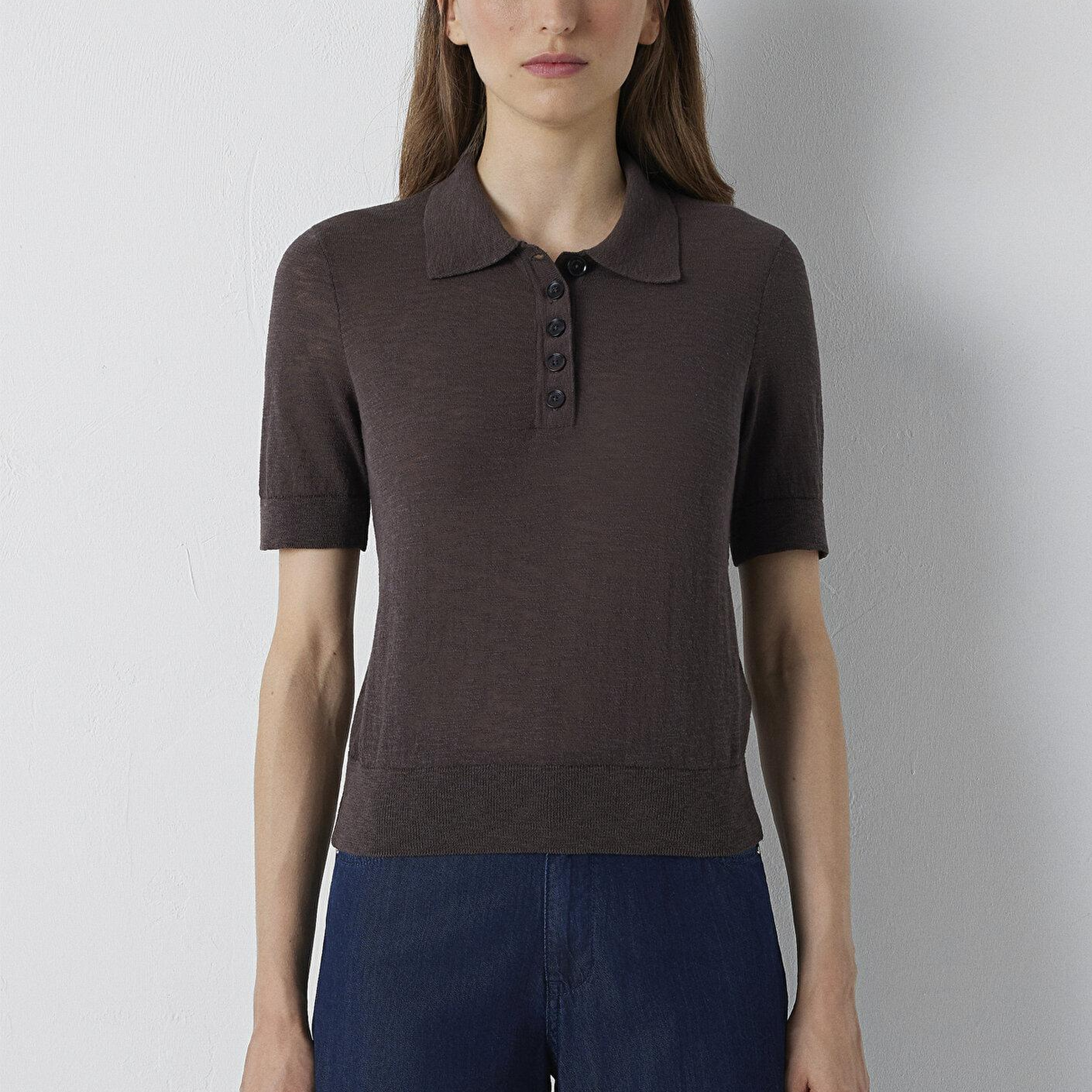Mavi Kahverengi Triko Slim Fit / Dar Kesim 1710963-91100