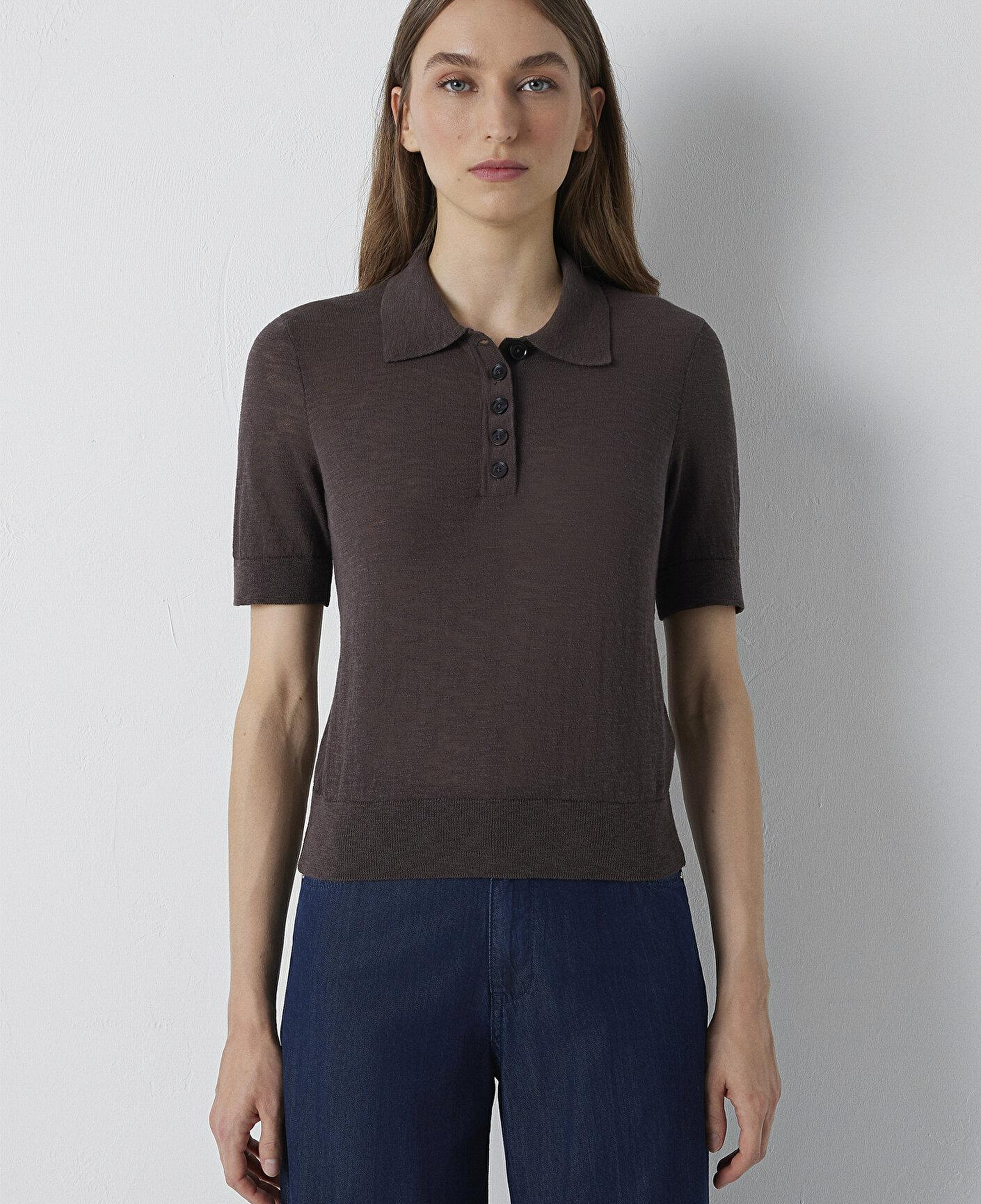 Mavi Kahverengi Triko Slim Fit / Dar Kesim 1710963-91100