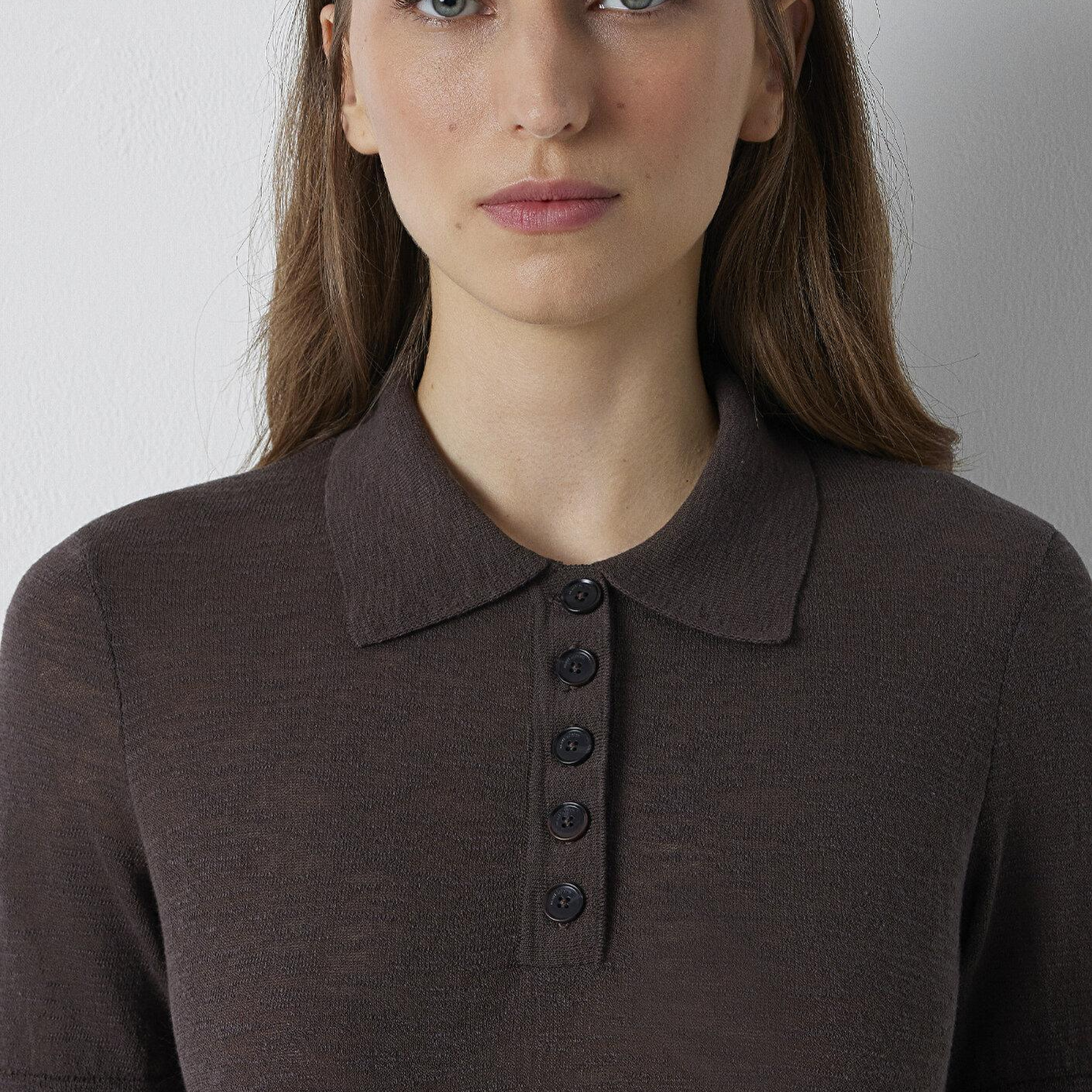 Mavi Kahverengi Triko Slim Fit / Dar Kesim 1710963-91100