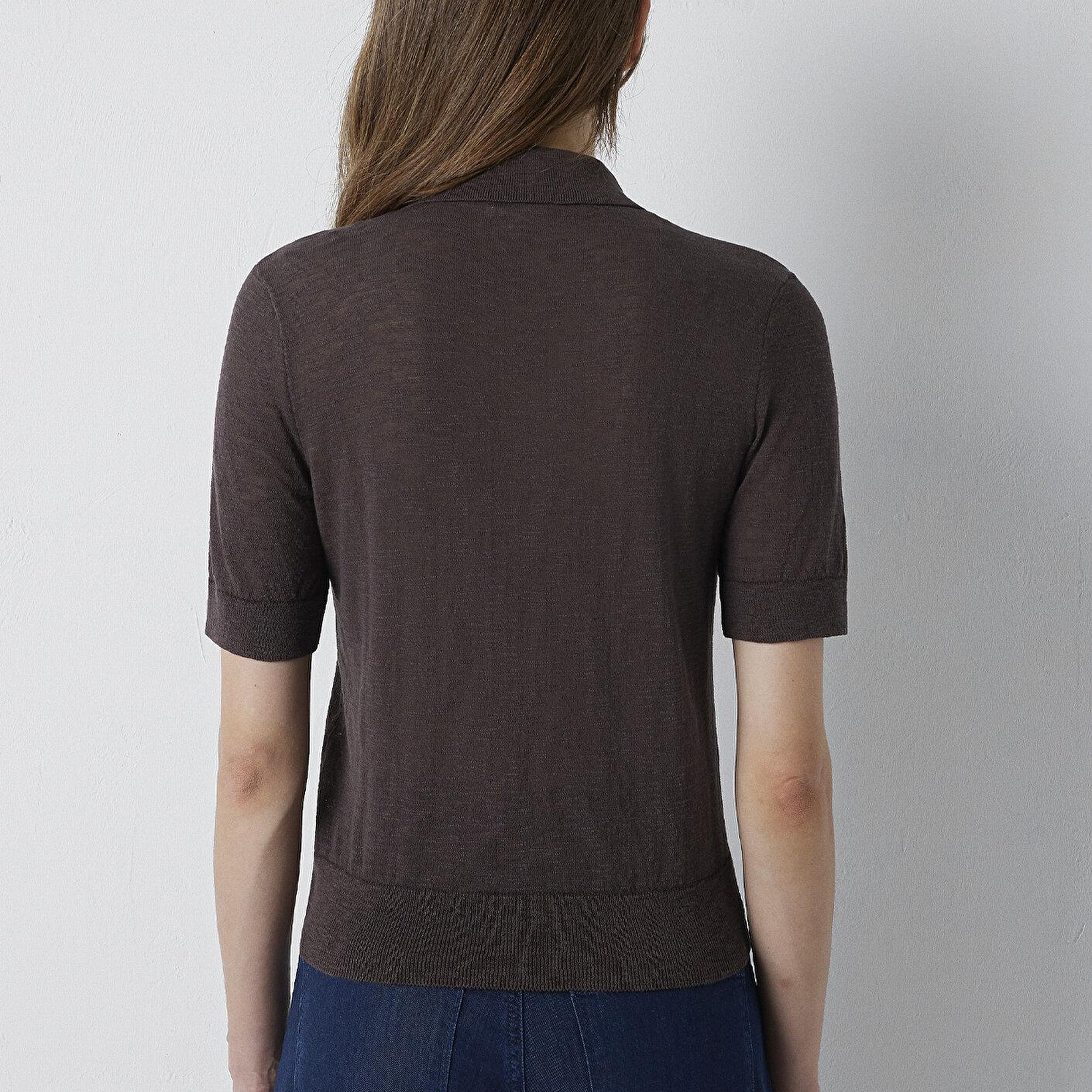 Mavi Kahverengi Triko Slim Fit / Dar Kesim 1710963-91100