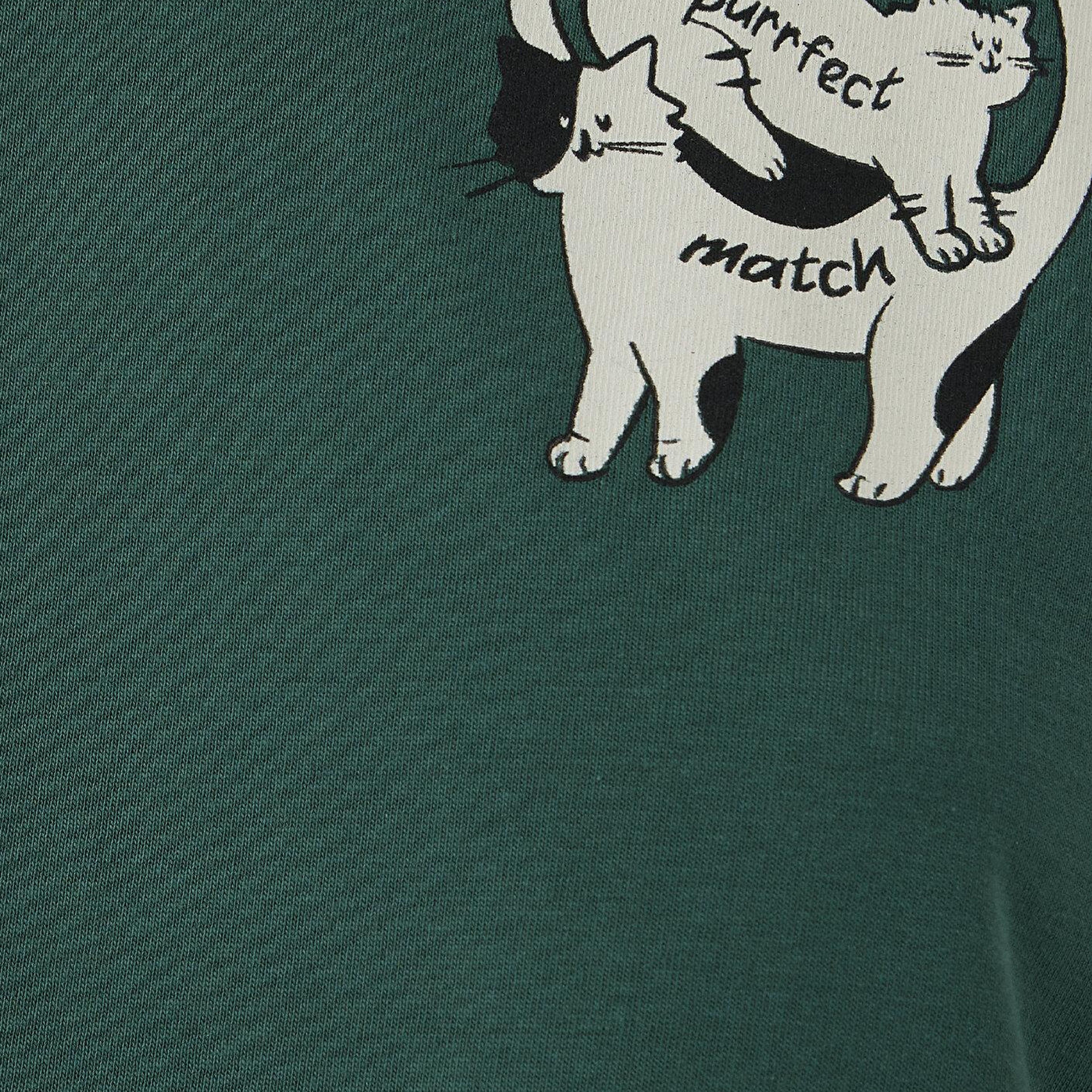 Mavi Kedi Baskılı Yeşil Tişört Slim Fit / Dar Kesim 1614138-71874
