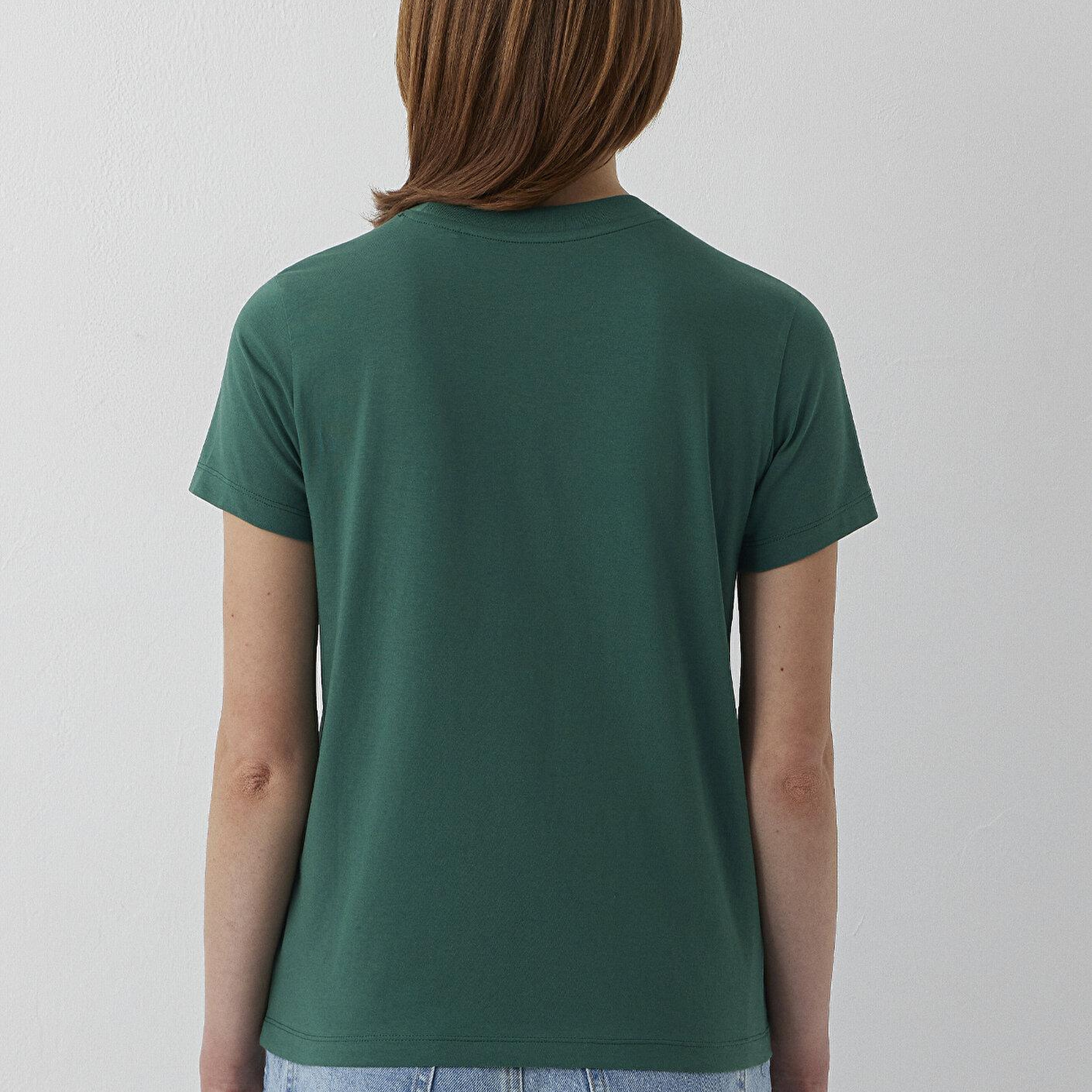 Mavi Kedi Baskılı Yeşil Tişört Slim Fit / Dar Kesim 1614138-71874