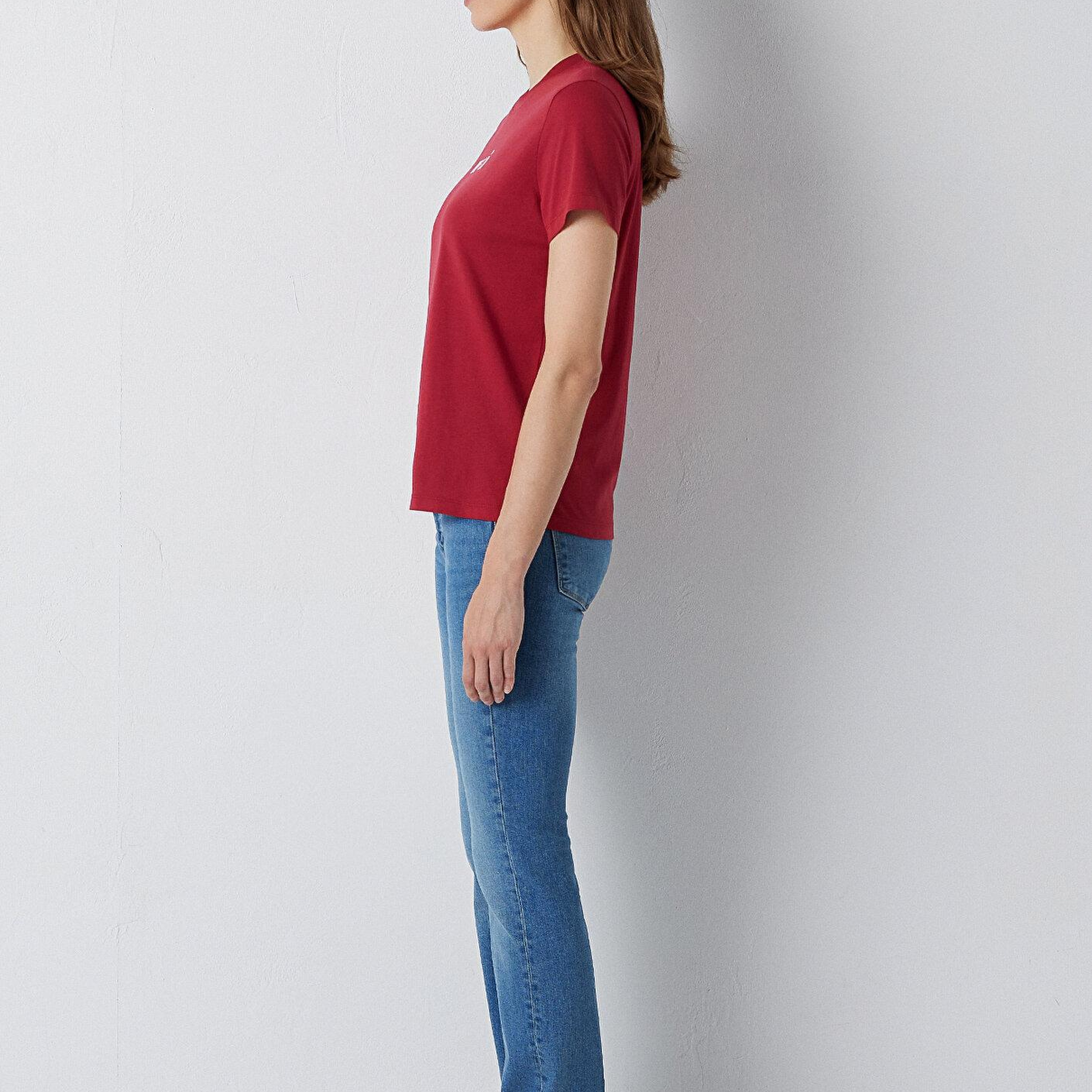 Mavi Mavi Logo Baskılı Kırmızı Tişört Regular Fit / Normal Kesim 1612241-70391