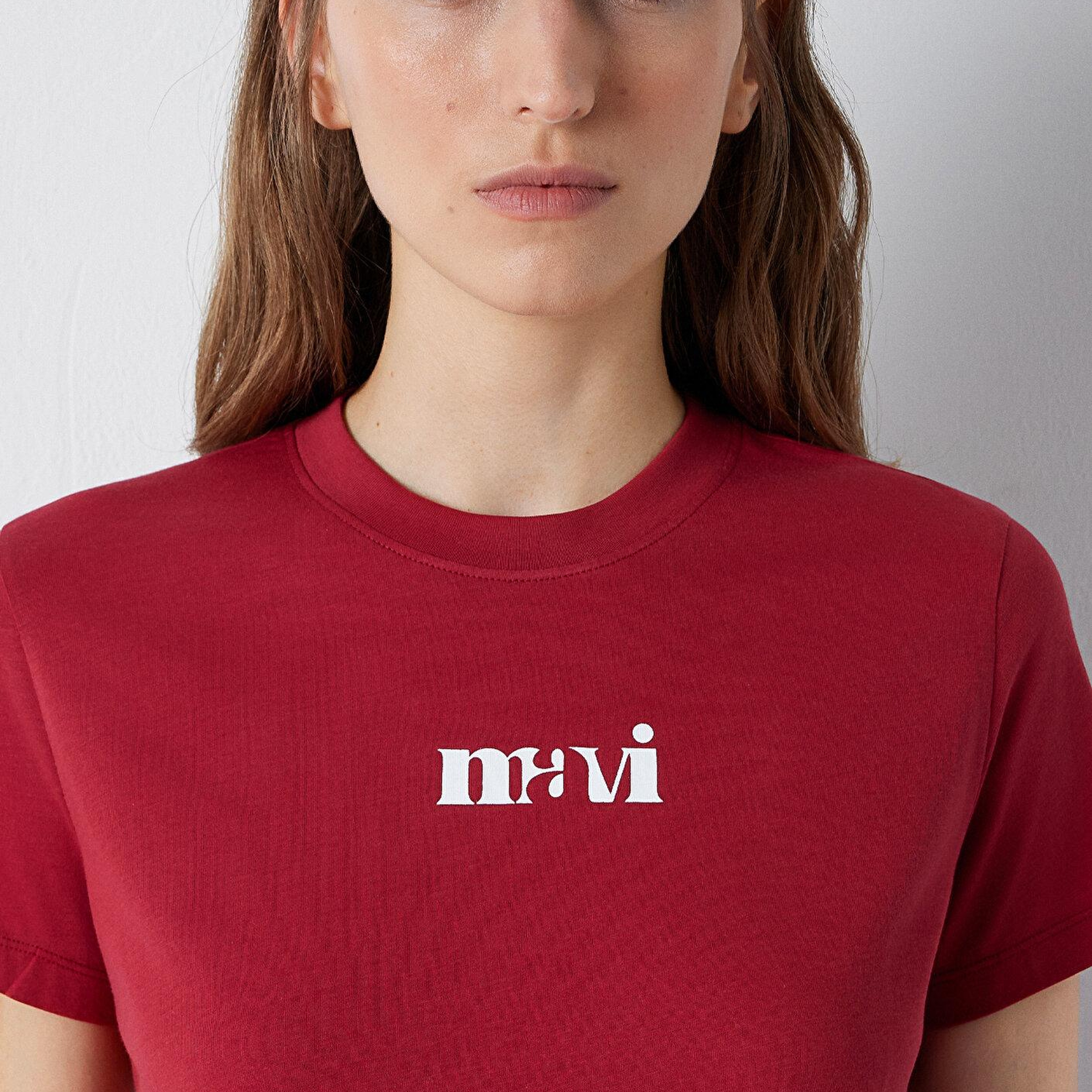 Mavi Mavi Logo Baskılı Kırmızı Tişört Regular Fit / Normal Kesim 1612241-70391