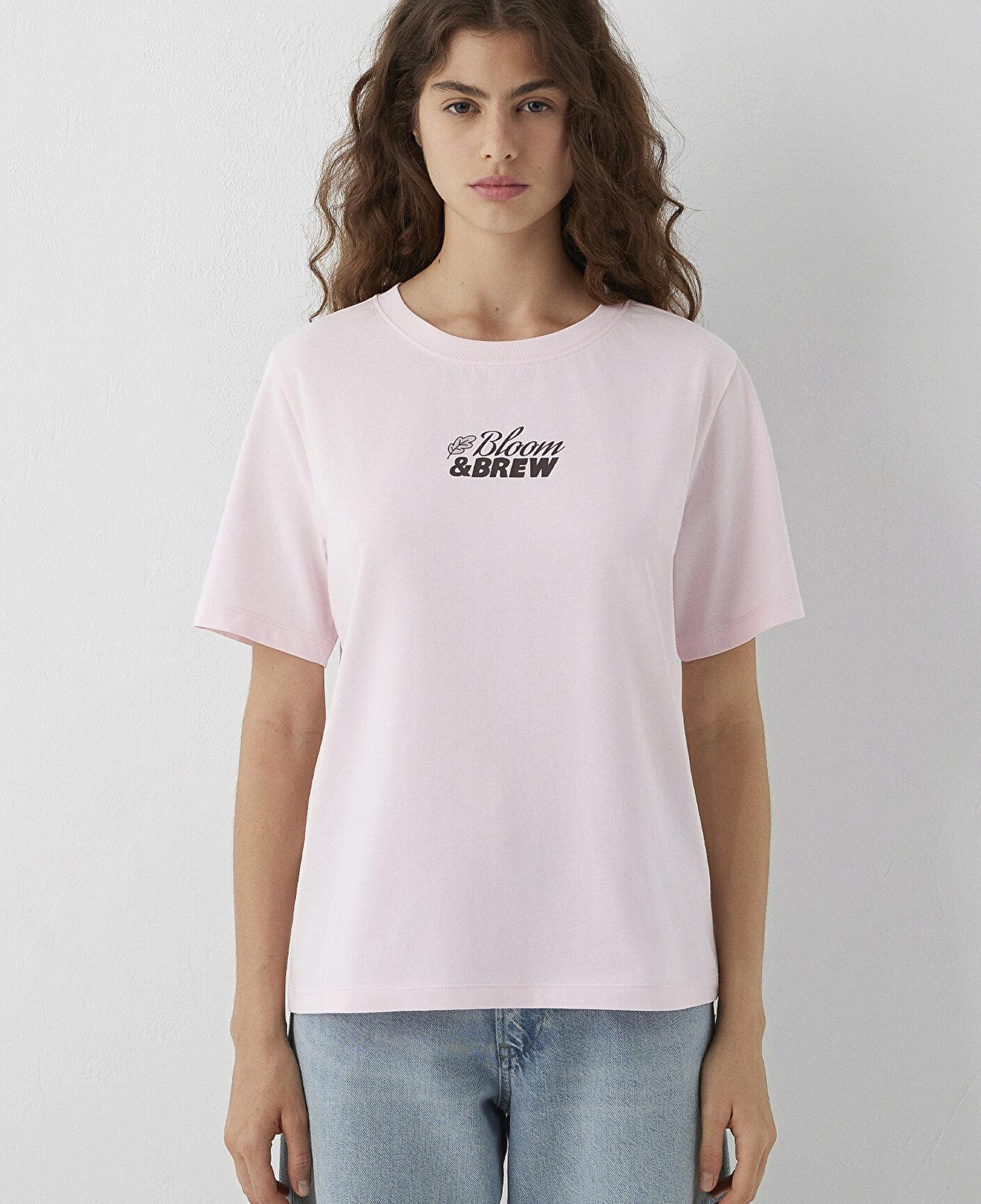 Mavi Slogan Baskılı Pembe Tişört Regular Fit / Normal Kesim 1614165-89200