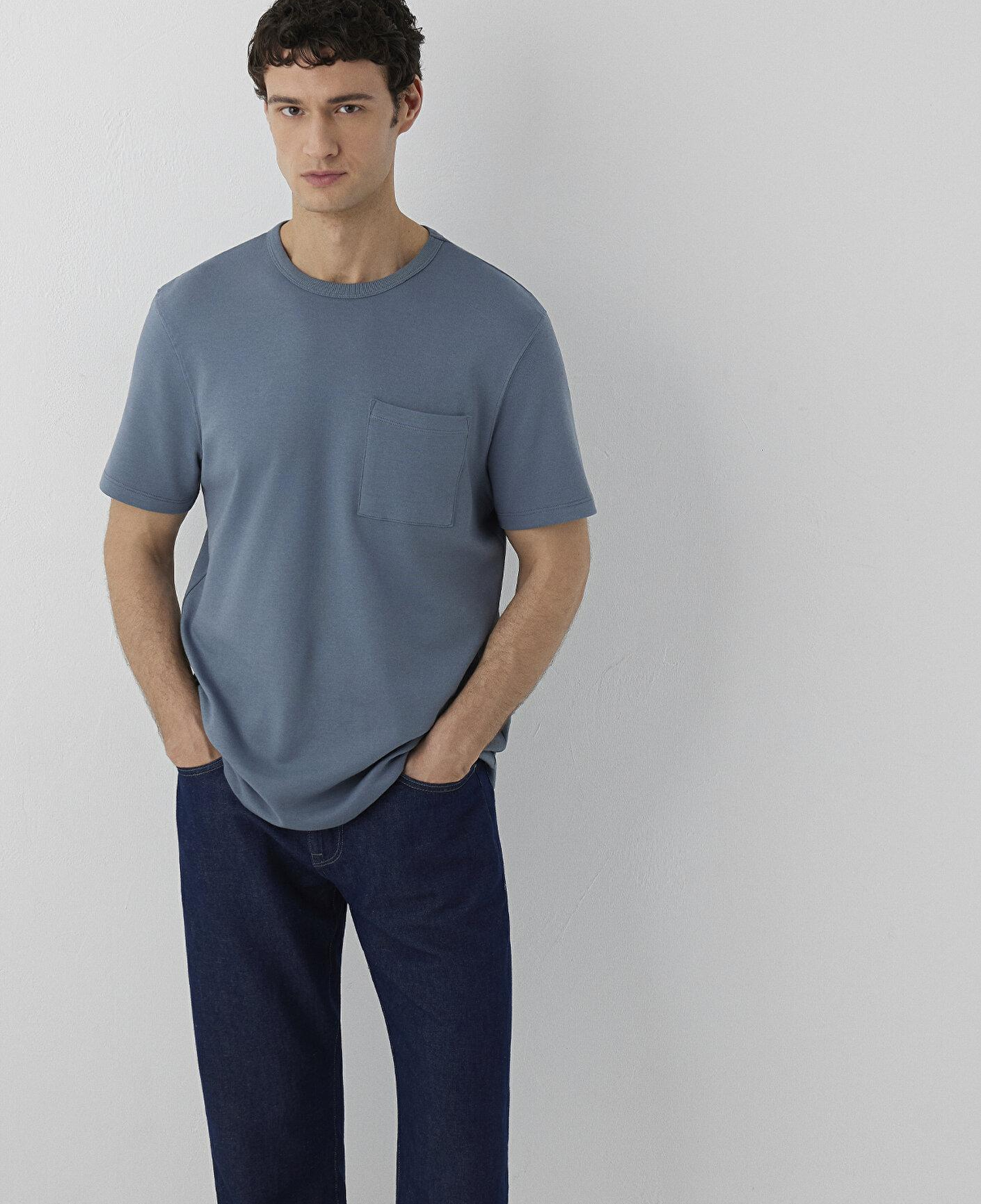 Mavi Gri Basic Tişört Regular Fit / Normal Kesim 0613540-80889