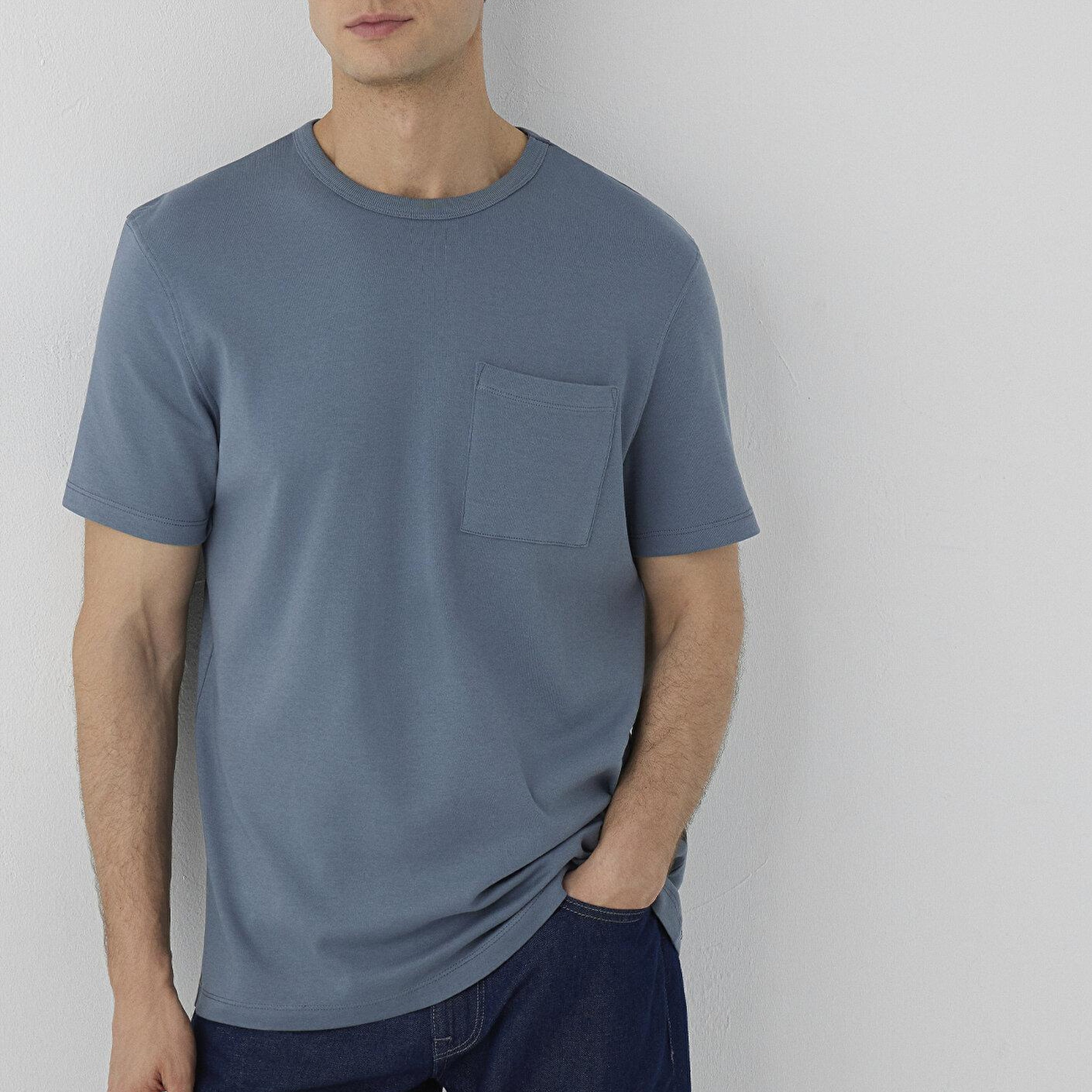 Mavi Gri Basic Tişört Regular Fit / Normal Kesim 0613540-80889