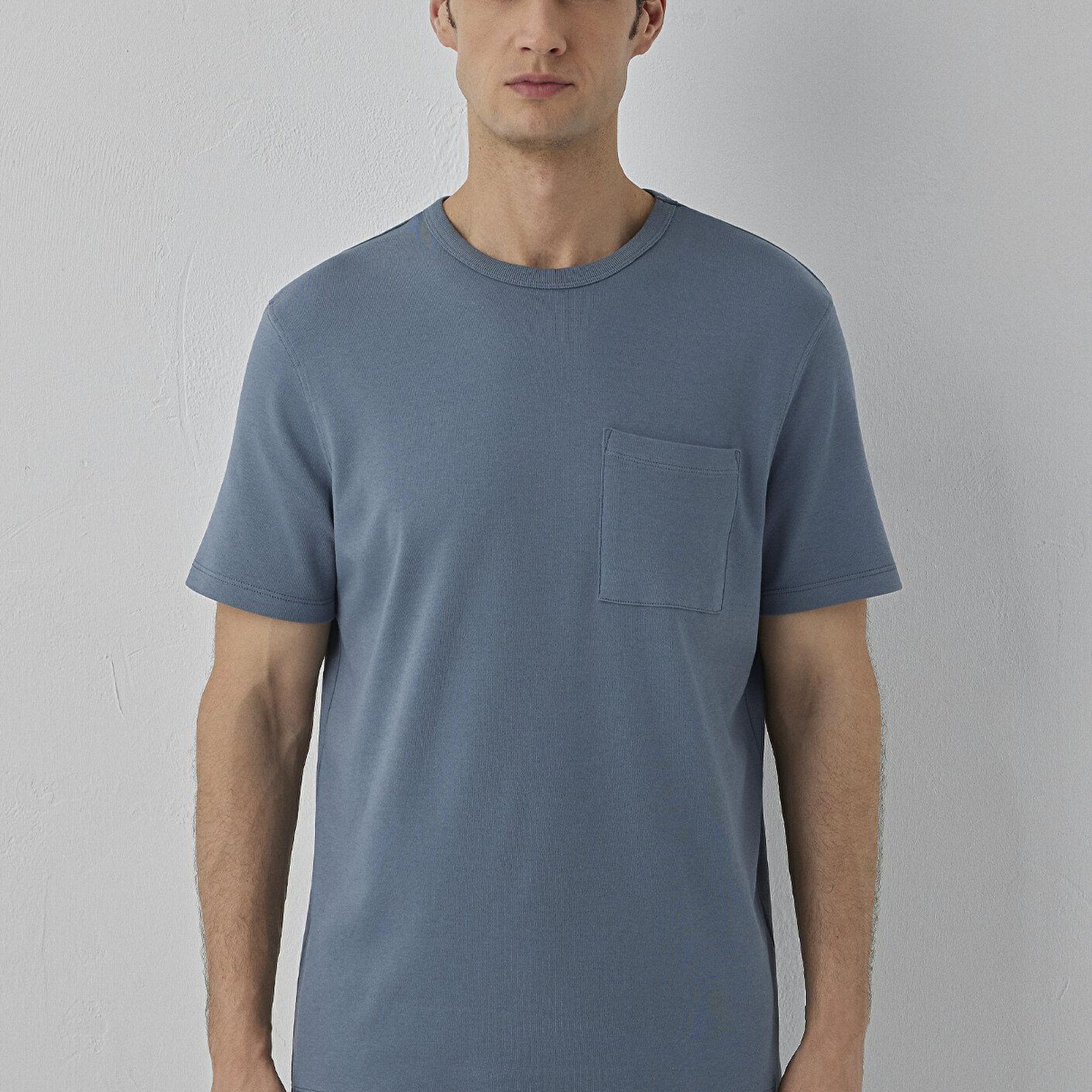 Mavi Gri Basic Tişört Regular Fit / Normal Kesim 0613540-80889
