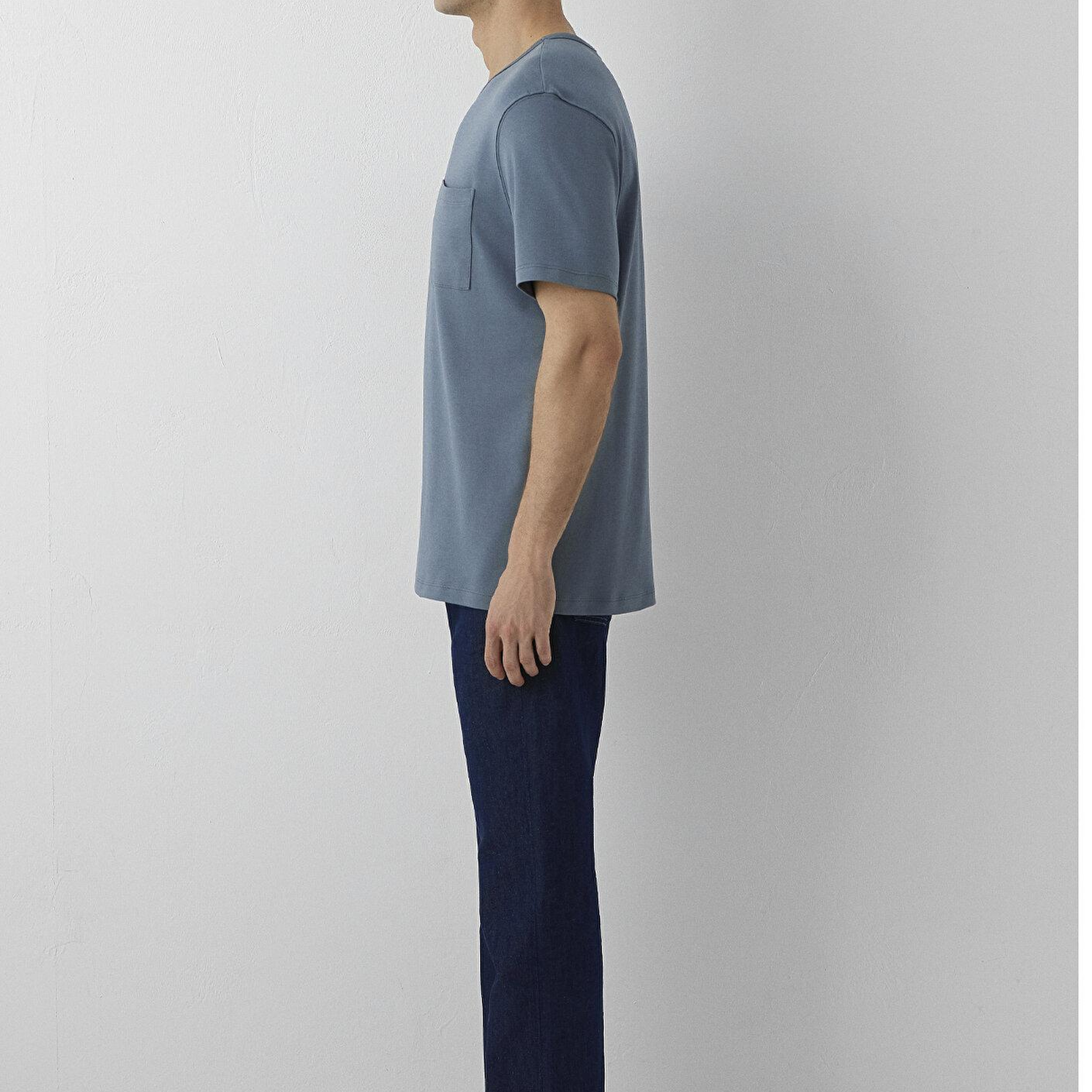 Mavi Gri Basic Tişört Regular Fit / Normal Kesim 0613540-80889