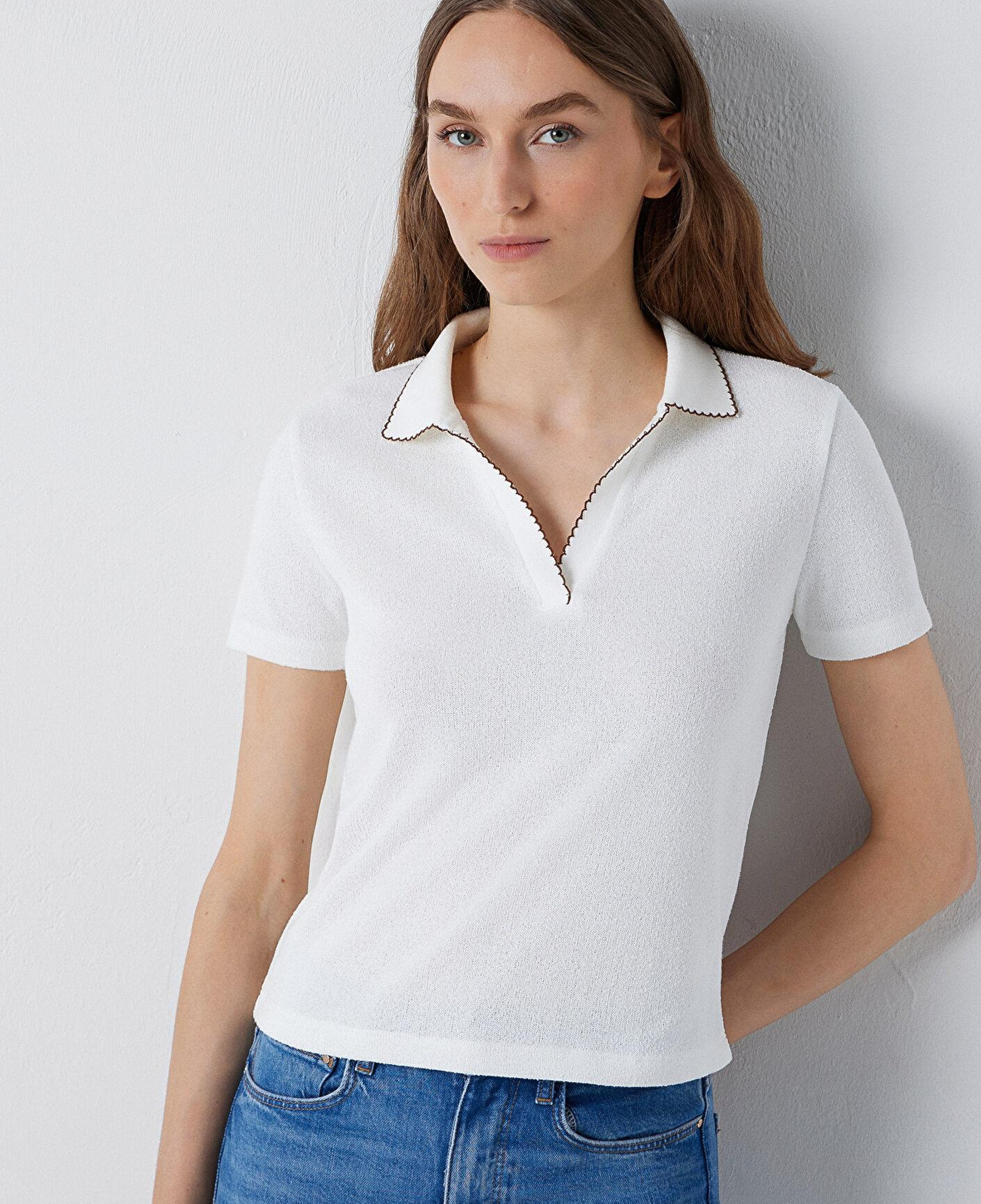 Mavi Ekru Polo Tişört Semi Slim Fit / Yarı Dar Kesim 1614208-70057