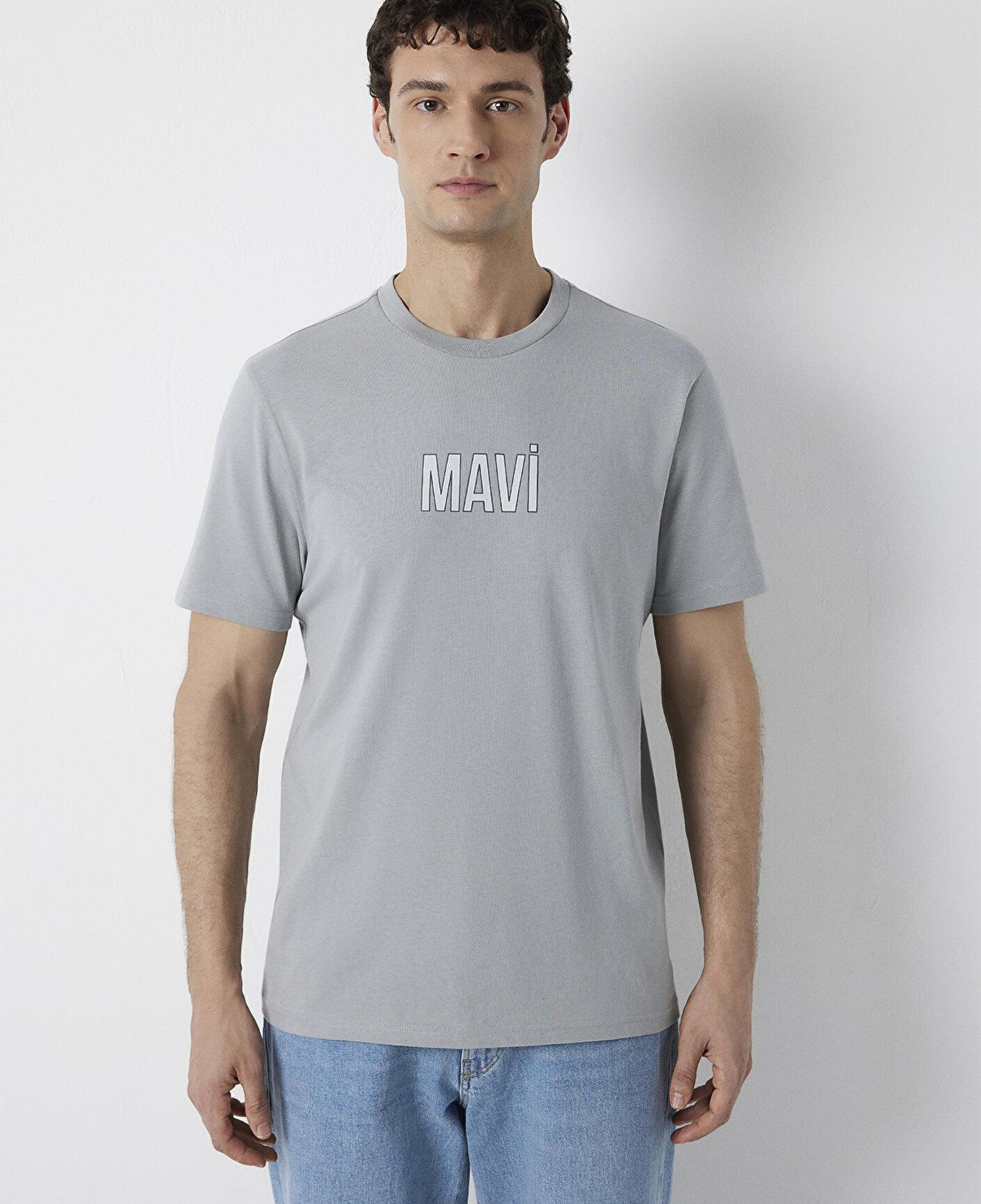 Mavi Mavi Logo Gri Tişört Regular Fit / Normal Kesim 0613186-70098
