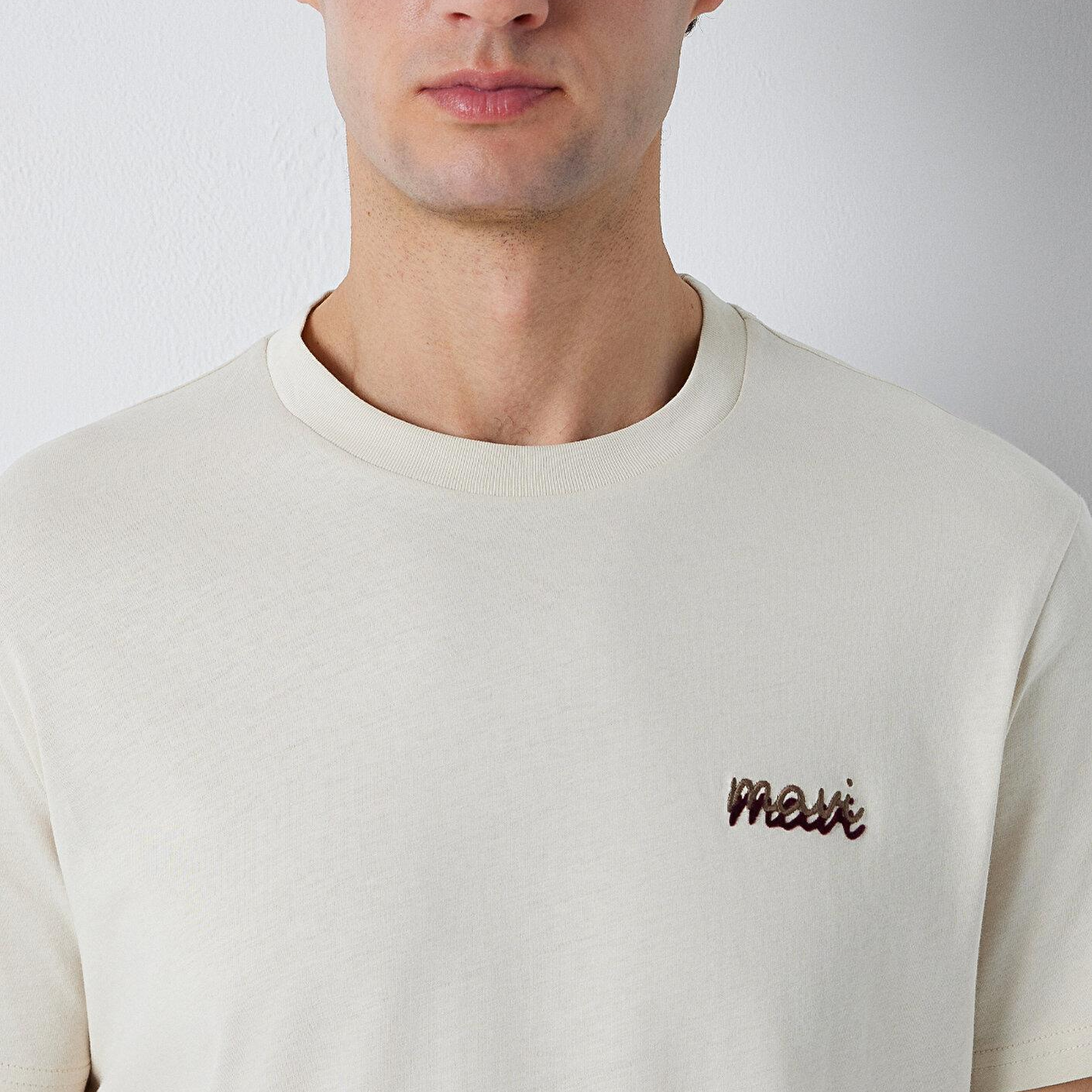Mavi Mavi Baskılı Ekru Tişört Regular Fit / Normal Kesim 0613668-81202