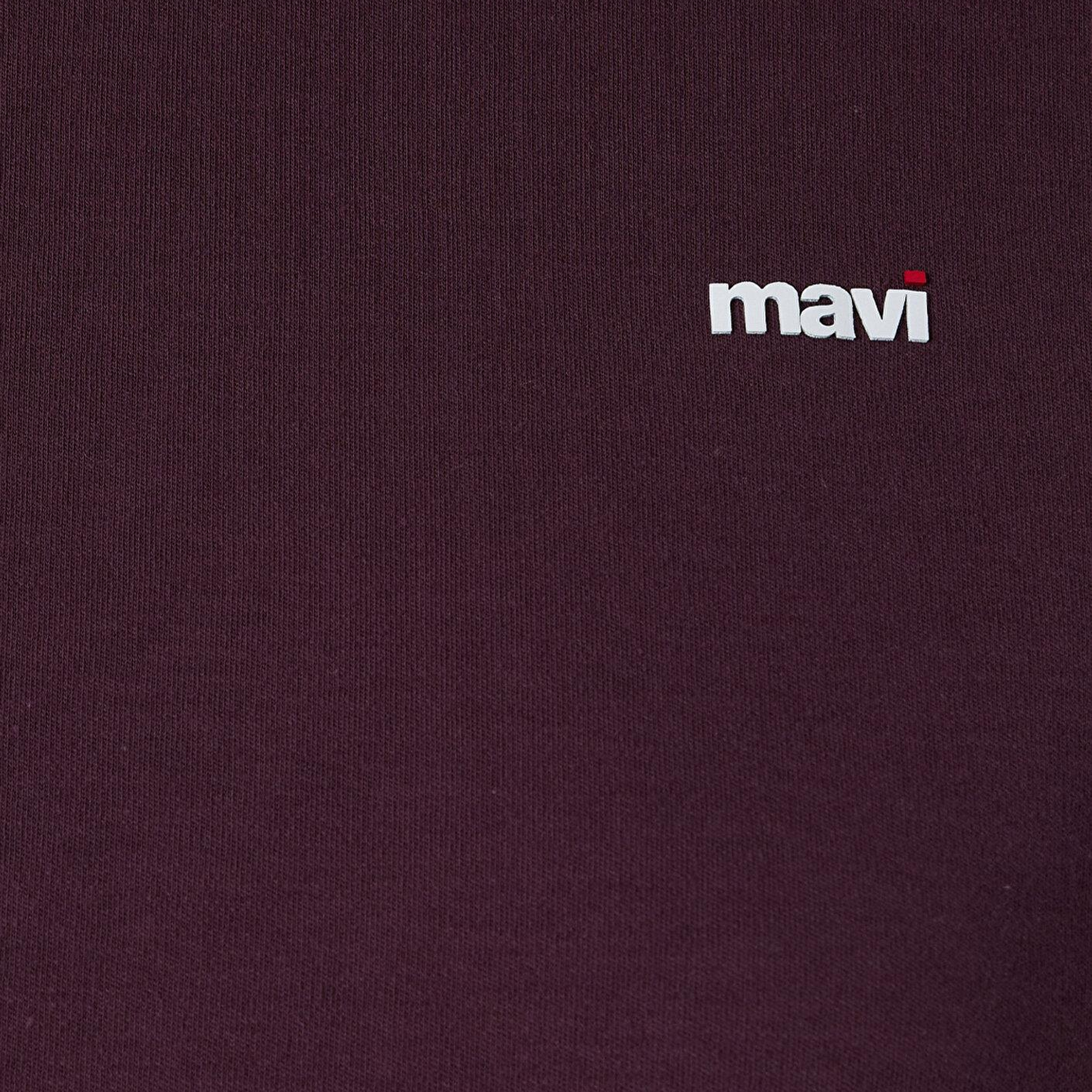Mavi Mini Mavi Logo Baskılı İnterlok Kahverengi Basic Tişört Regular Fit / Normal Kesim 1612122-70223