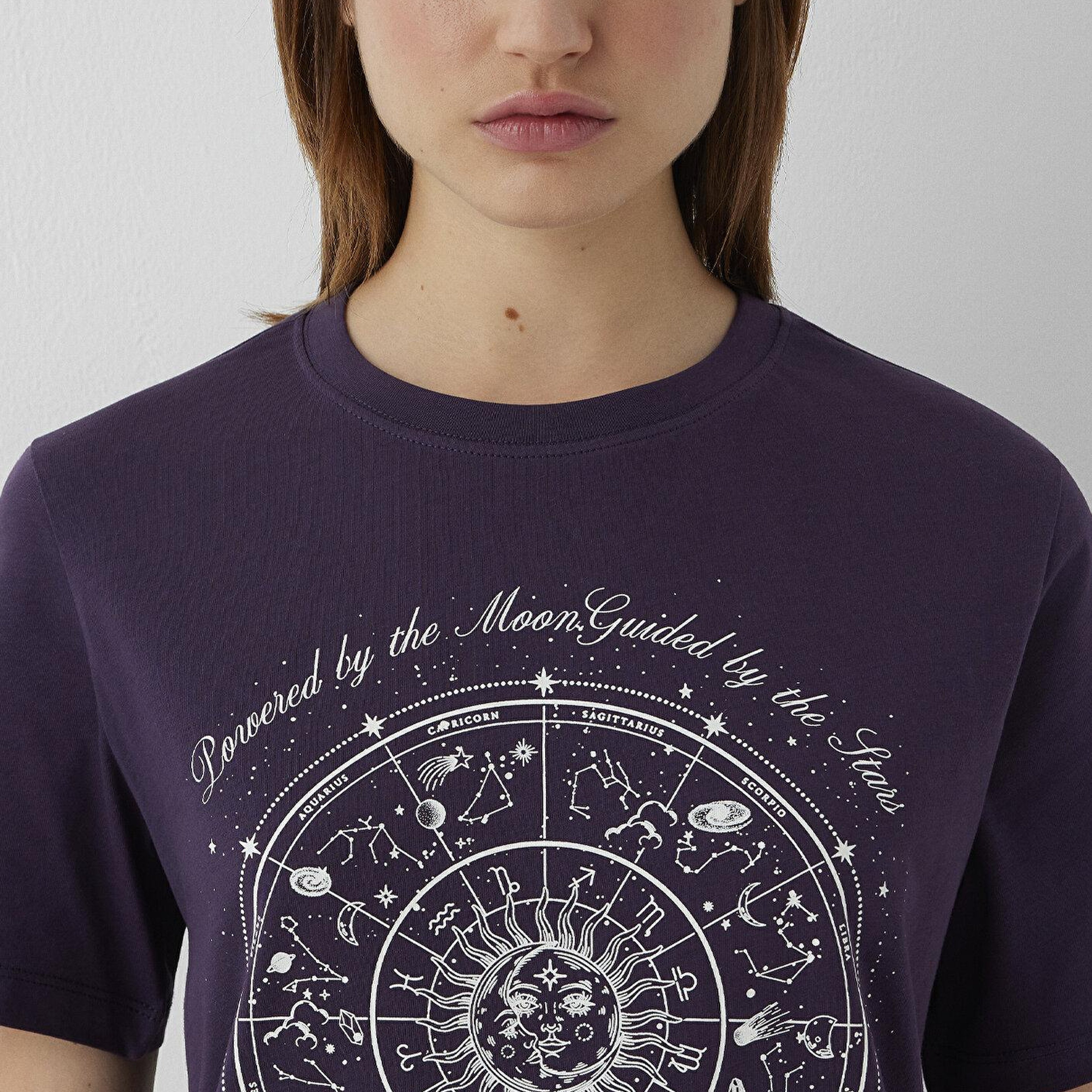 Mavi Astroloji Baskılı Mor Tişört Regular Fit / Normal Kesim 1614167-70688