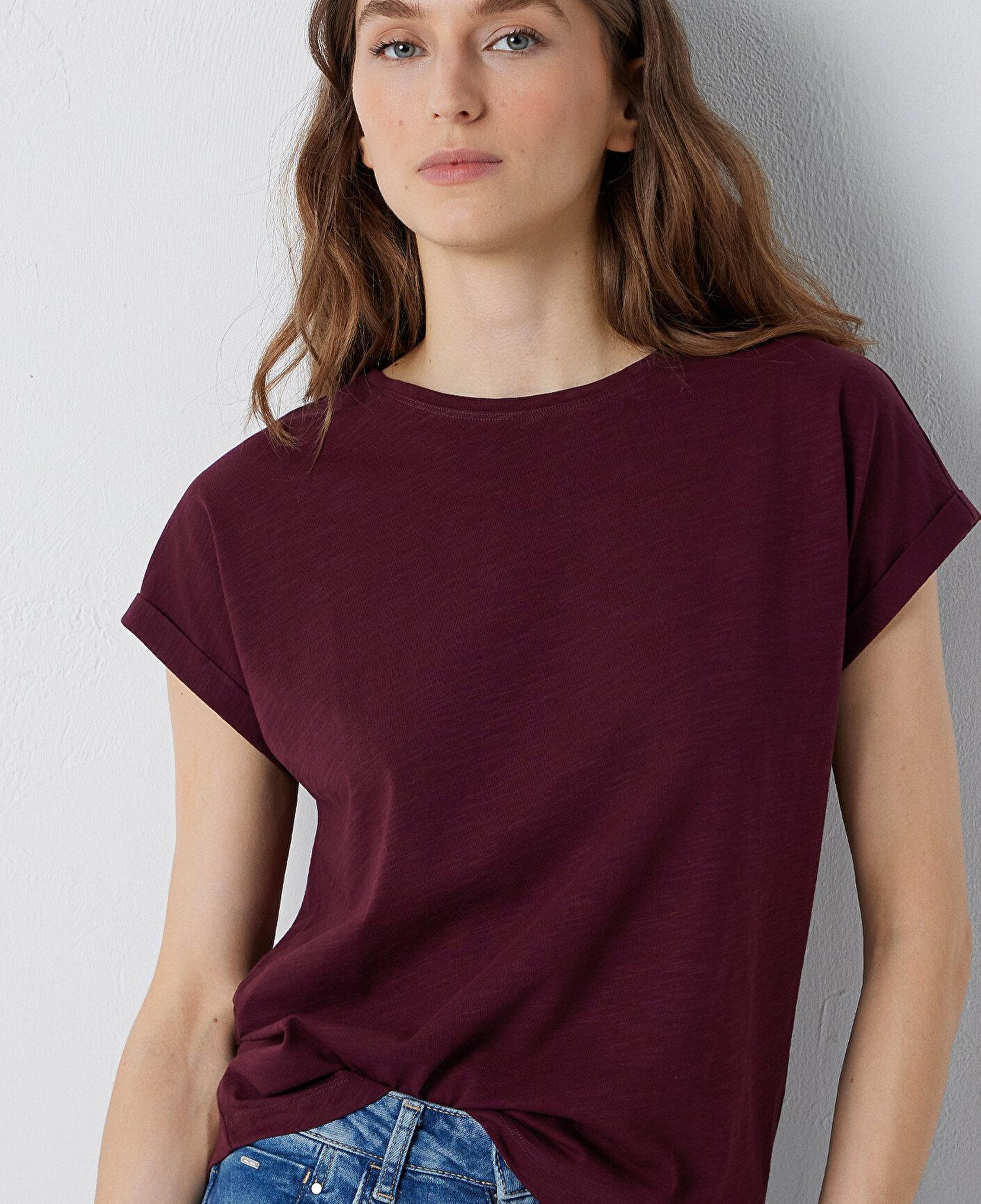 Mavi Bordo Basic Tişört Regular Fit / Normal Kesim 1614177-70422