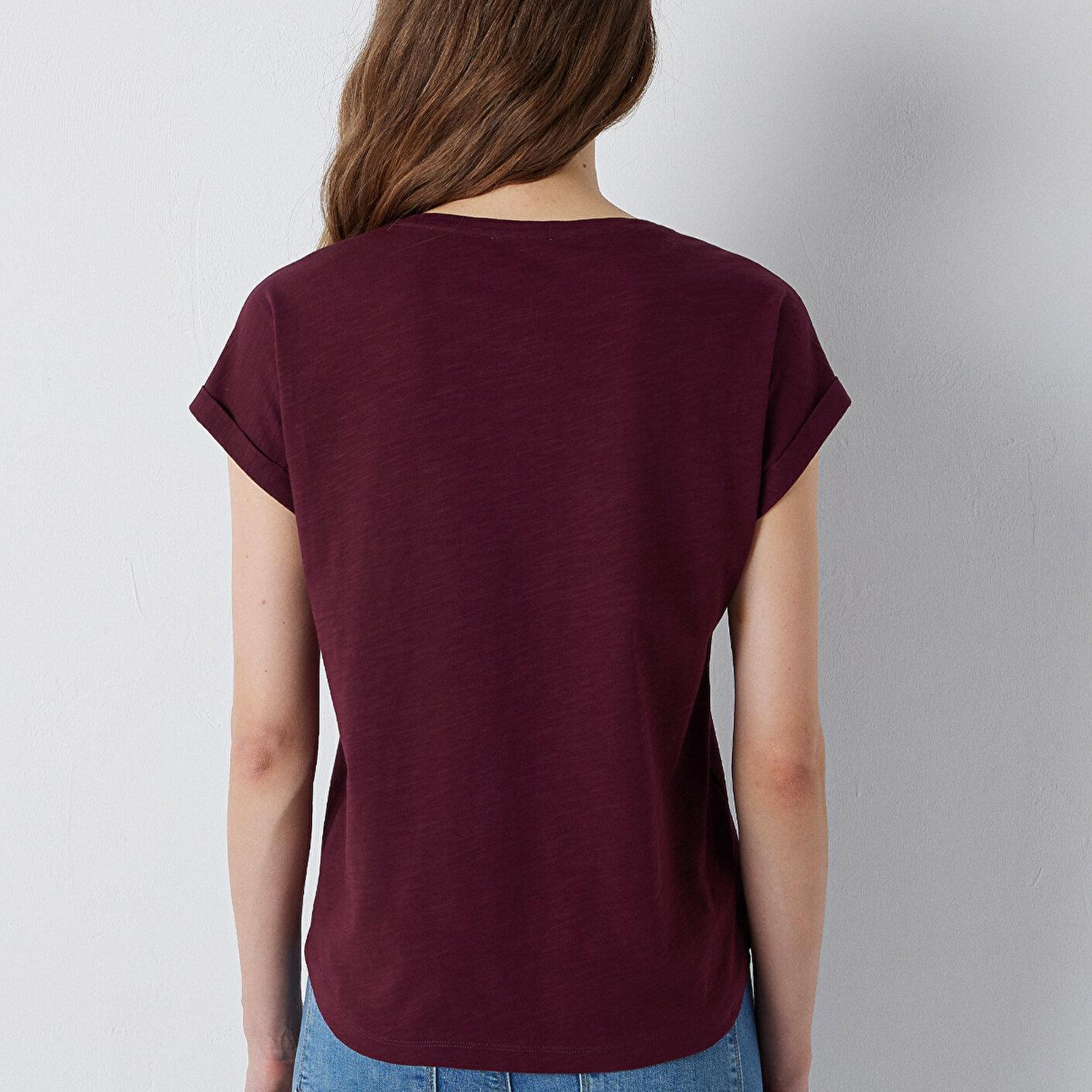 Mavi Bordo Basic Tişört Regular Fit / Normal Kesim 1614177-70422