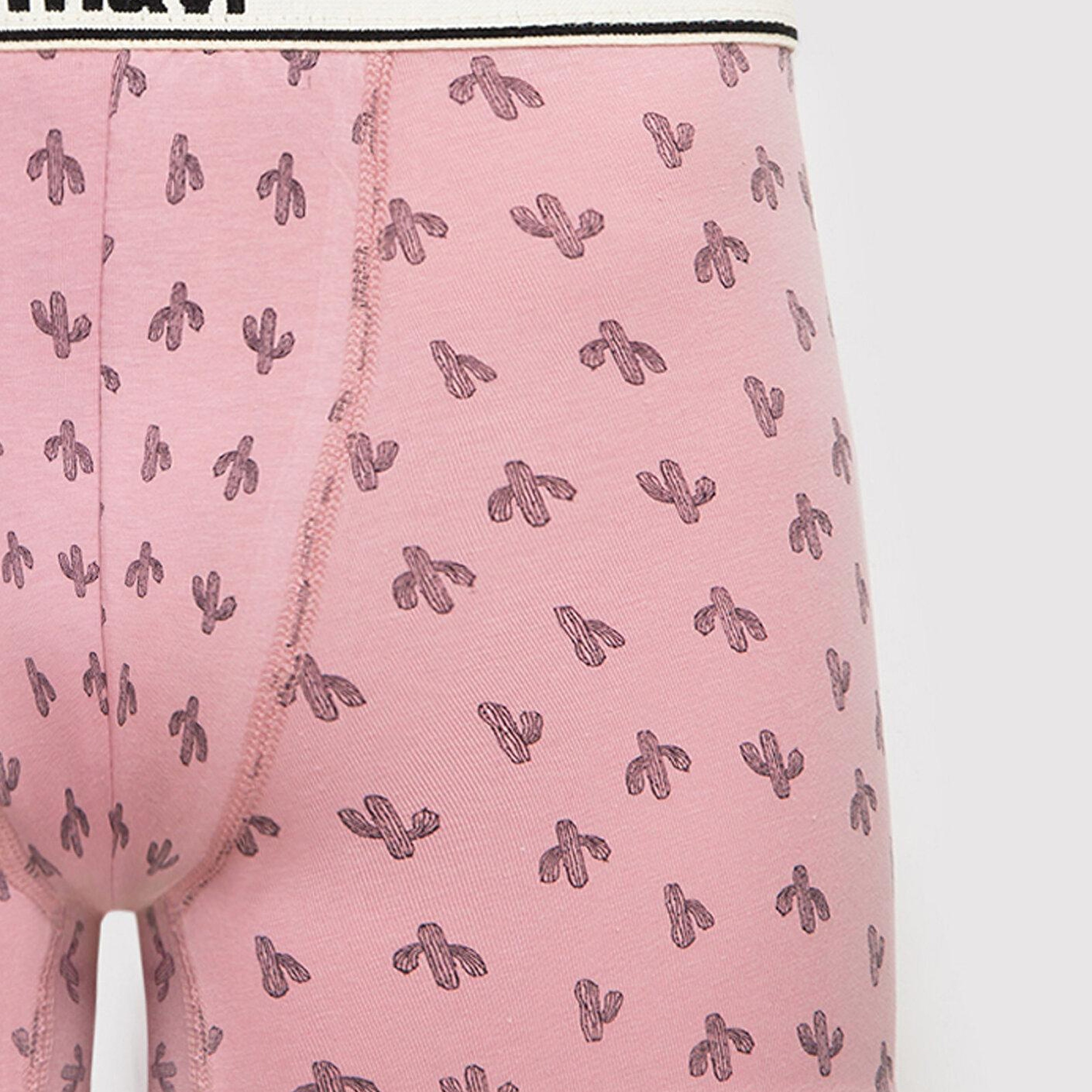 Mavi Baskılı Pembe Boxer 0912468-71059