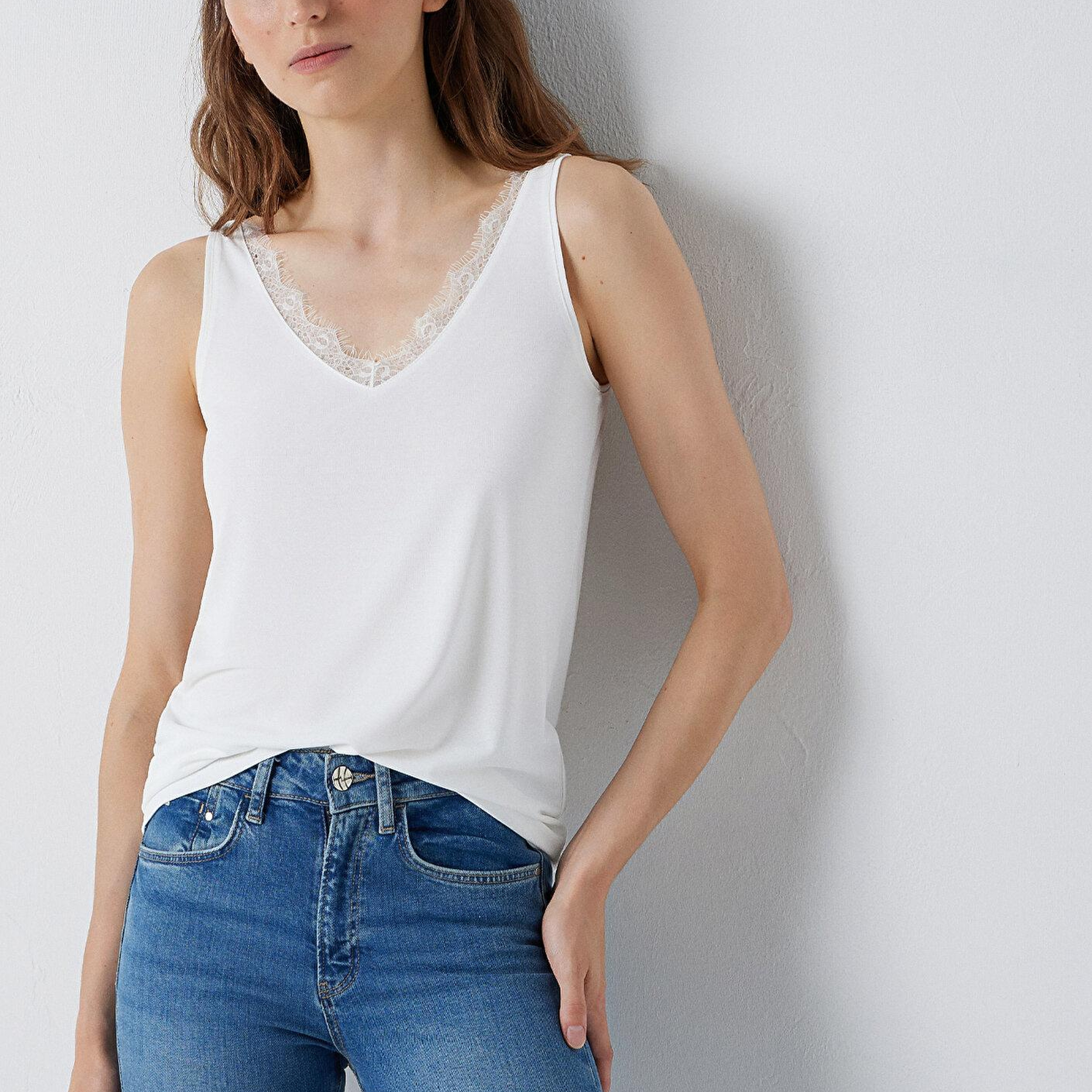 Mavi Ekru Atlet Slim Fit / Dar Kesim 1614158-70057