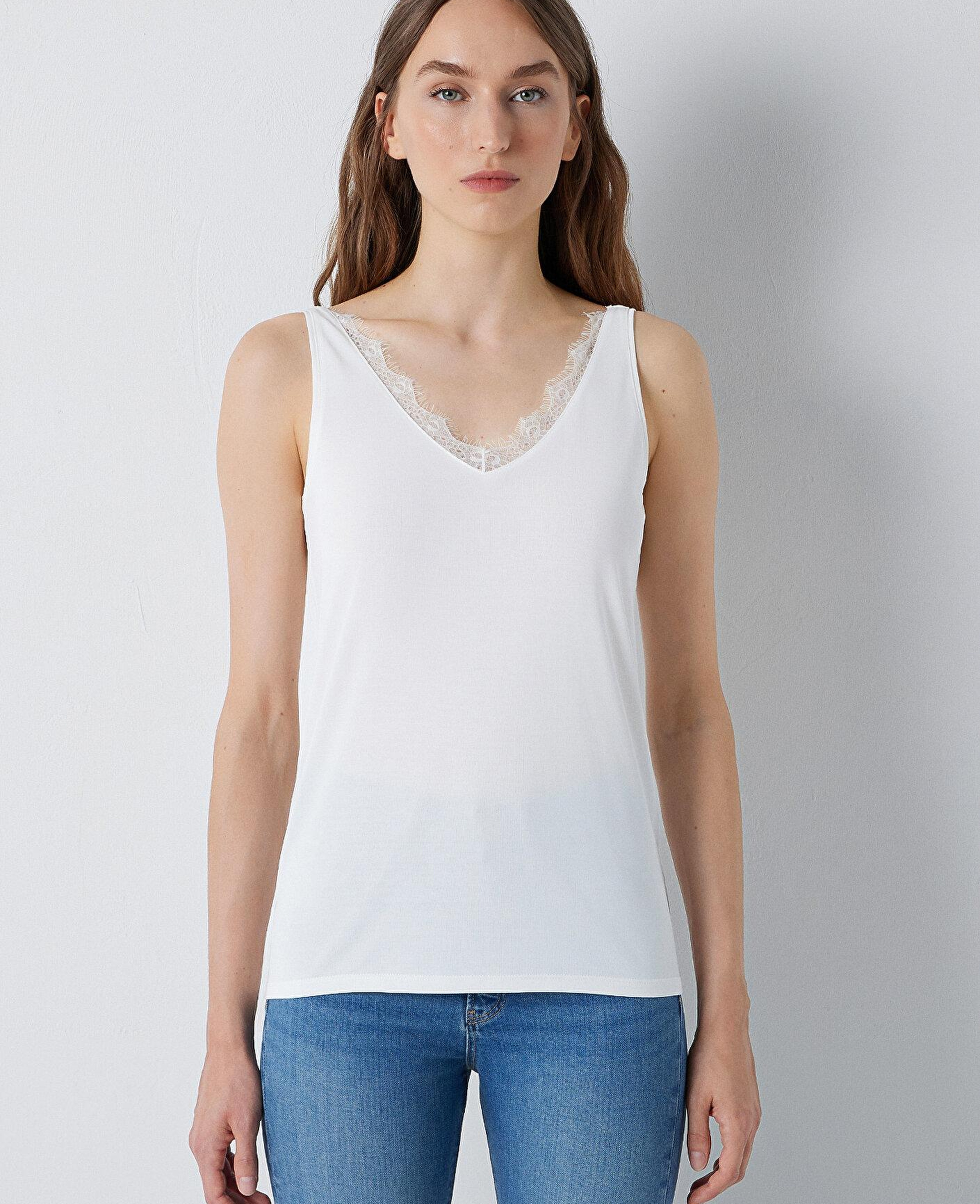 Mavi Ekru Atlet Slim Fit / Dar Kesim 1614158-70057