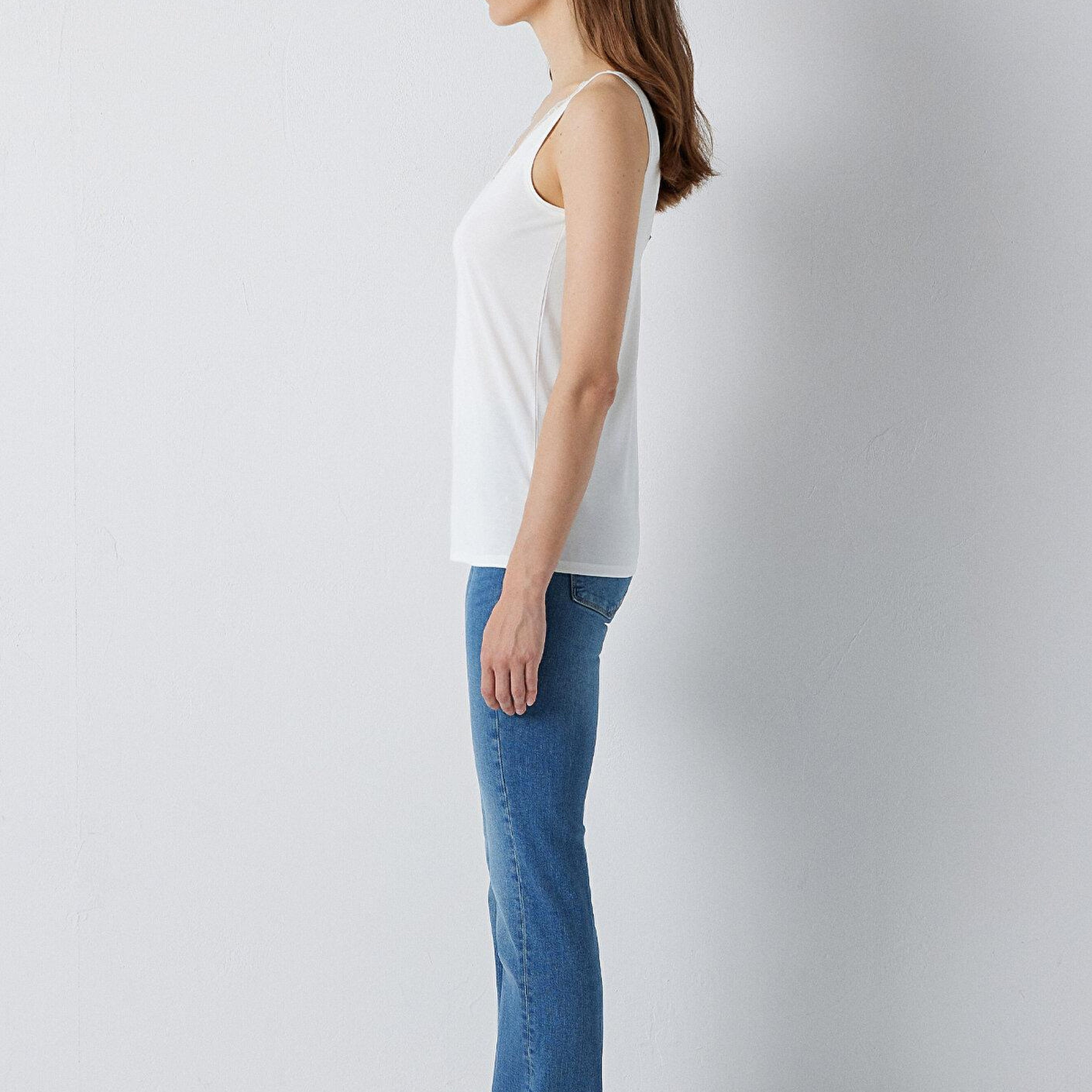Mavi Ekru Atlet Slim Fit / Dar Kesim 1614158-70057