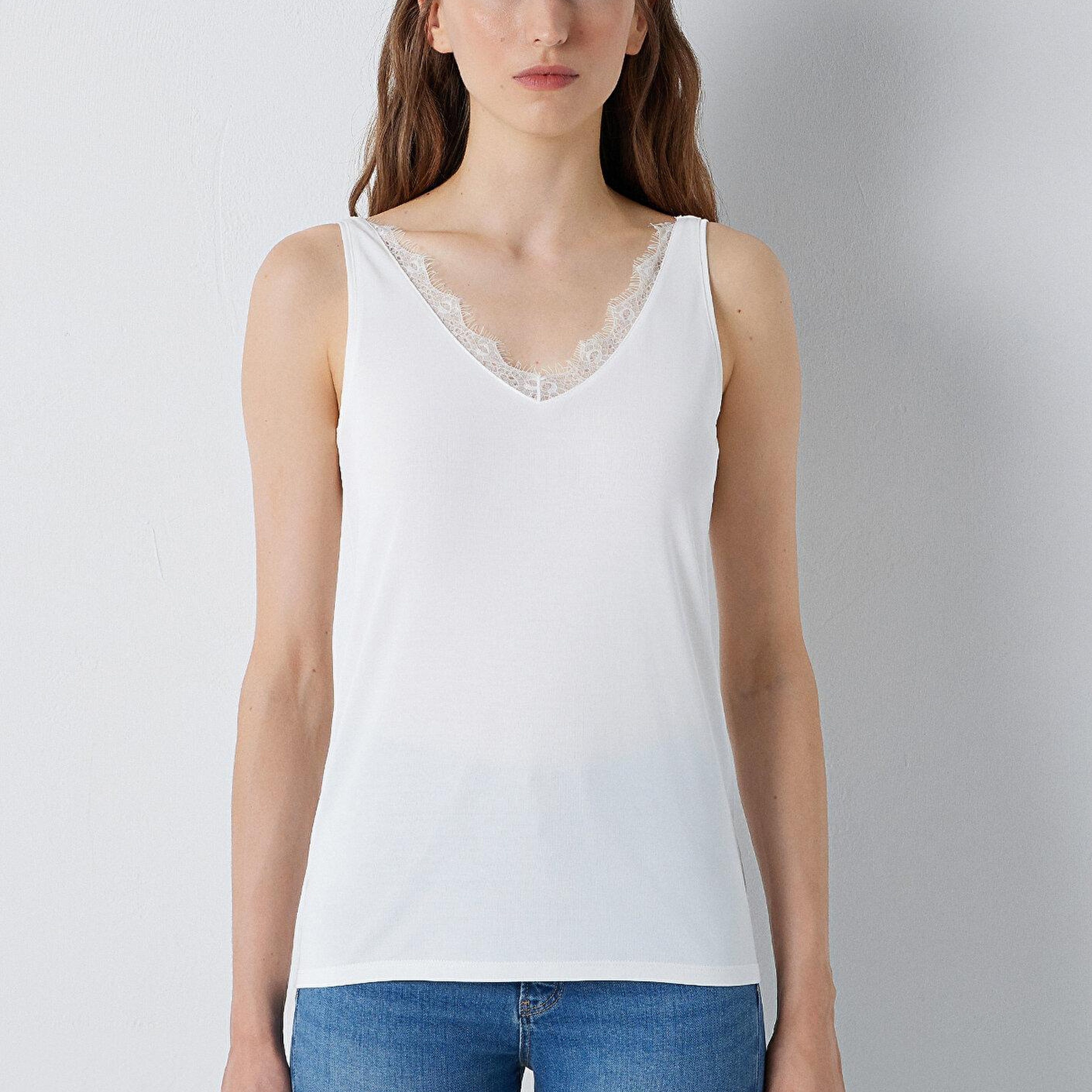 Mavi Ekru Atlet Slim Fit / Dar Kesim 1614158-70057