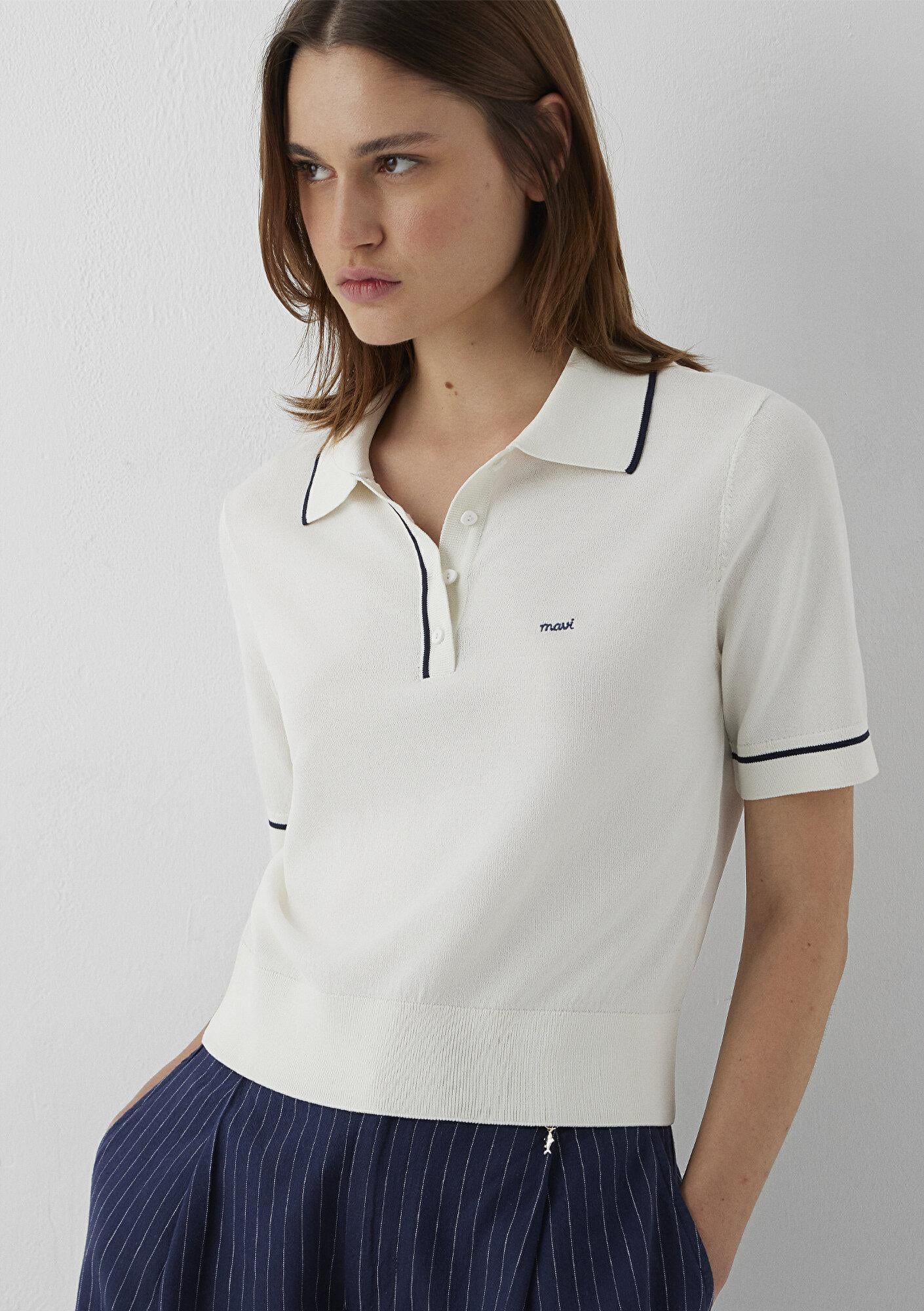 Mavi Ekru Triko Slim Fit / Dar Kesim 1711006-80194