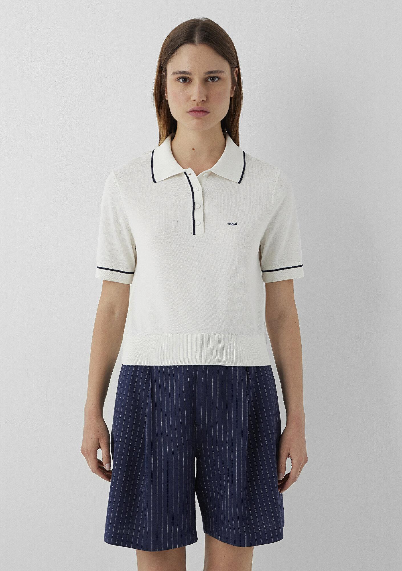 Mavi Ekru Triko Slim Fit / Dar Kesim 1711006-80194