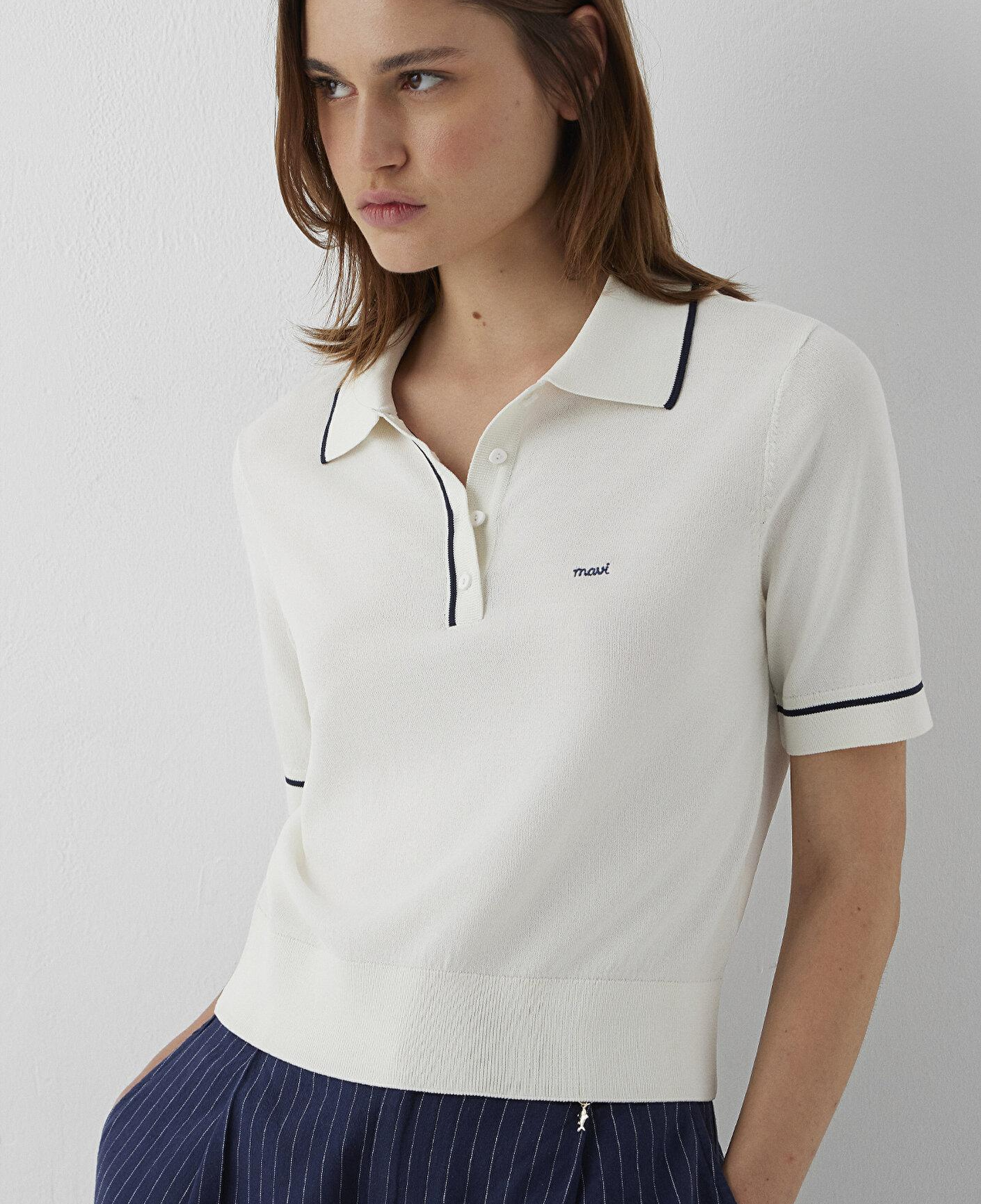 Mavi Ekru Triko Slim Fit / Dar Kesim 1711006-80194