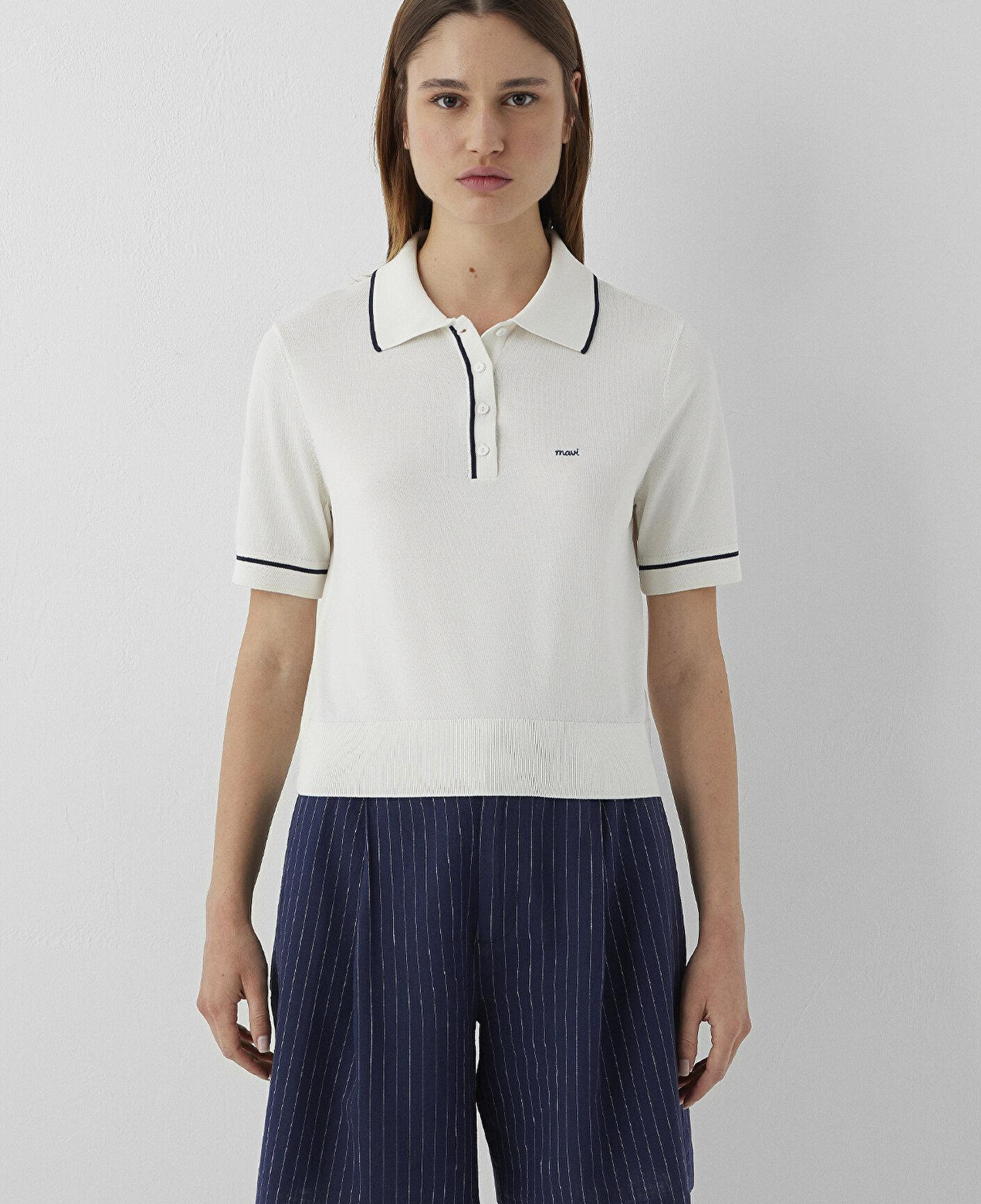 Mavi Ekru Triko Slim Fit / Dar Kesim 1711006-80194