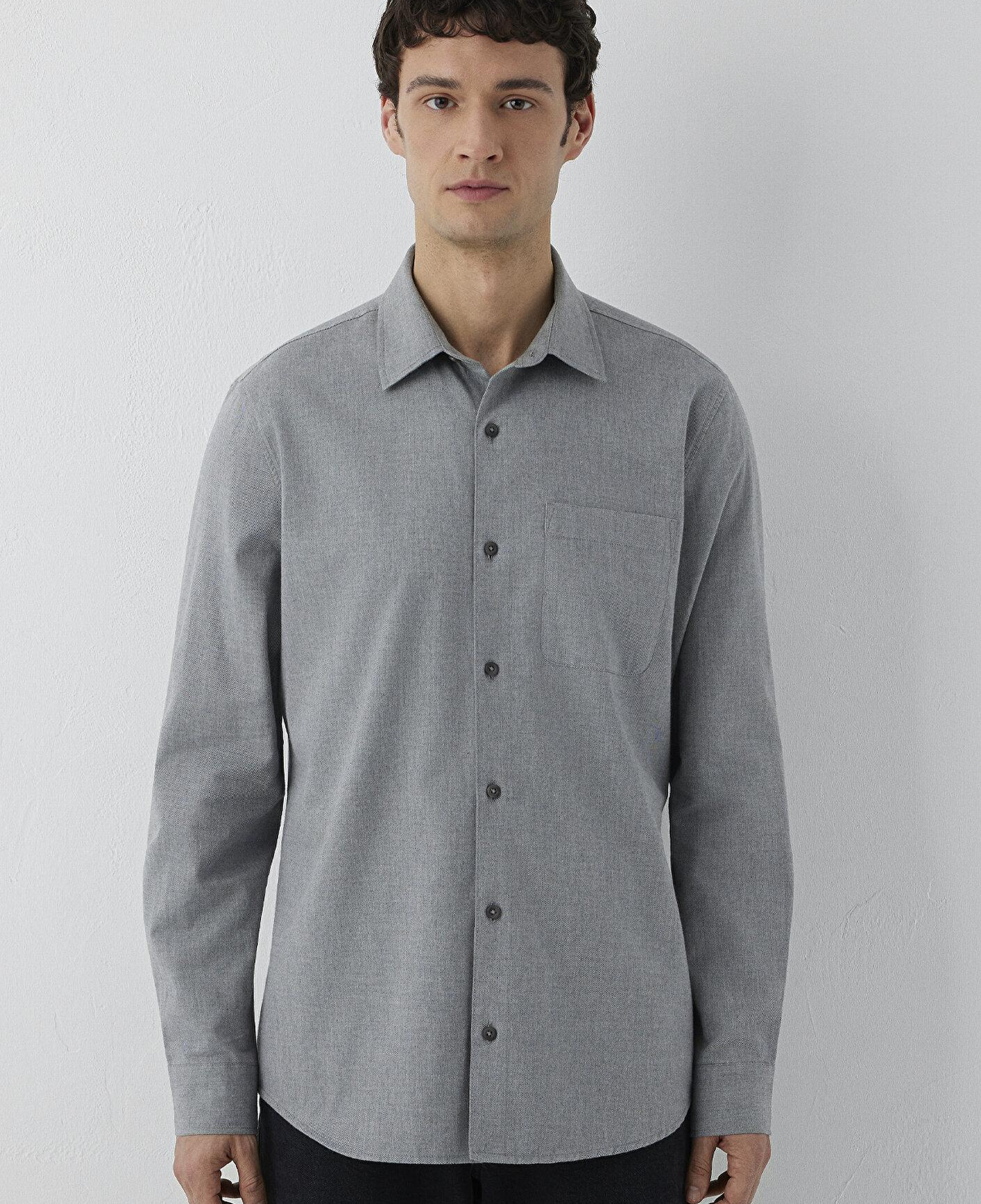Mavi Gri Gömlek Regular Fit / Normal Kesim 0212023-80018